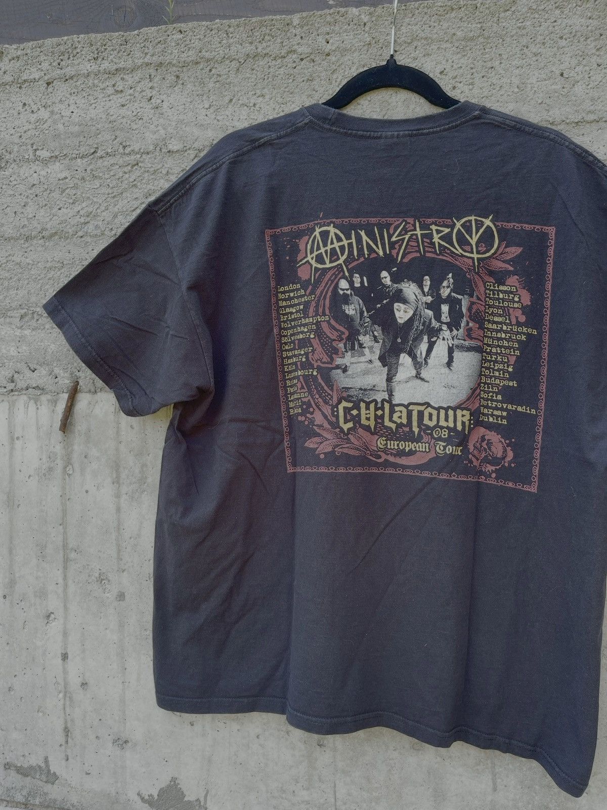 Band Tees 2008 Ministry CH Latour Vintage balck t-shirt Size US XXL / EU 58 / 5 - 11 Thumbnail