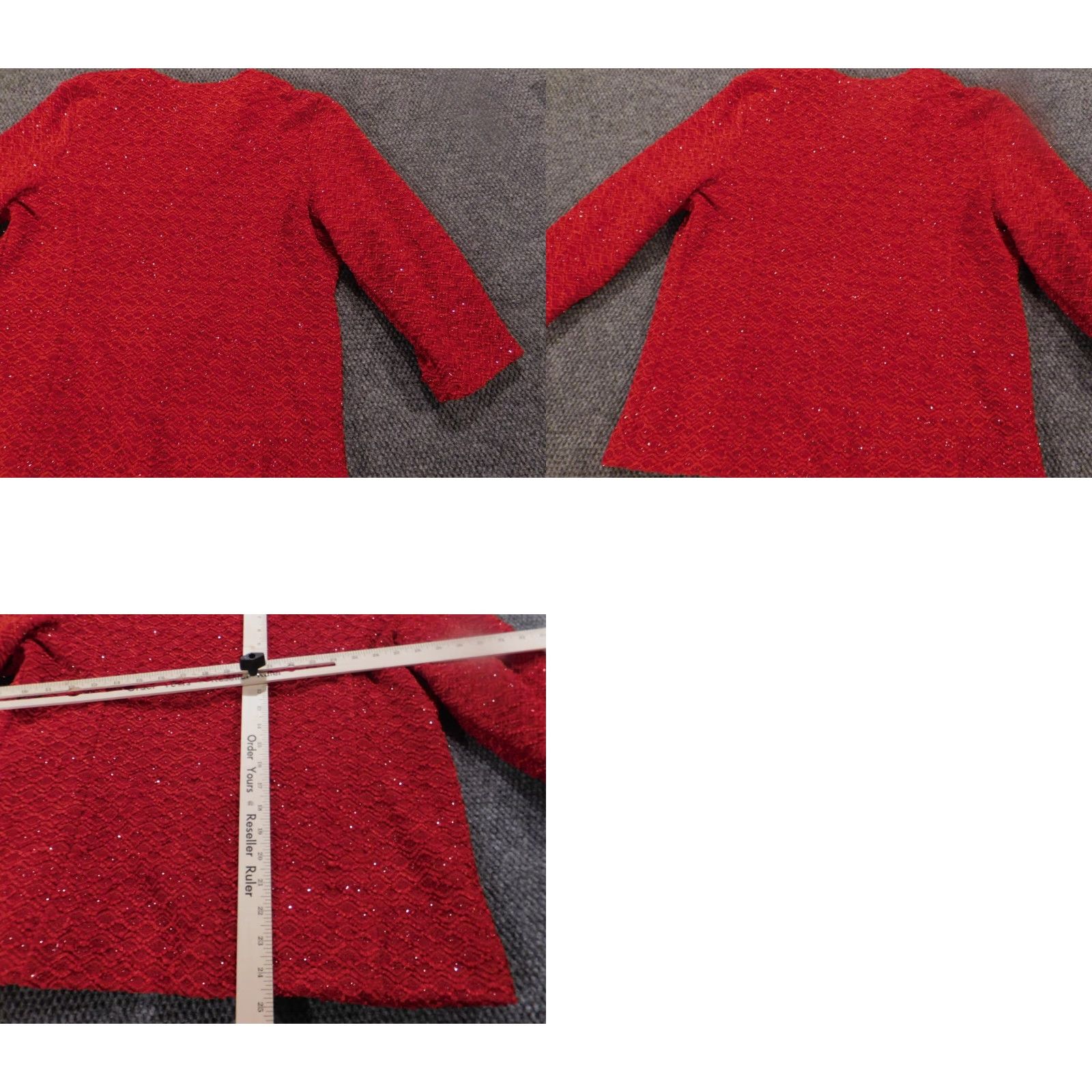 Vintage Alfred Dunner Womens Jacket 14 Red Solid Long Sleeve Knit Embroidered Stretch Mid-Length Regular Fall Spring Casual Designer Basic Jacket Mens? Size XL / US 12-14 / IT 48-50 - 8 Thumbnail