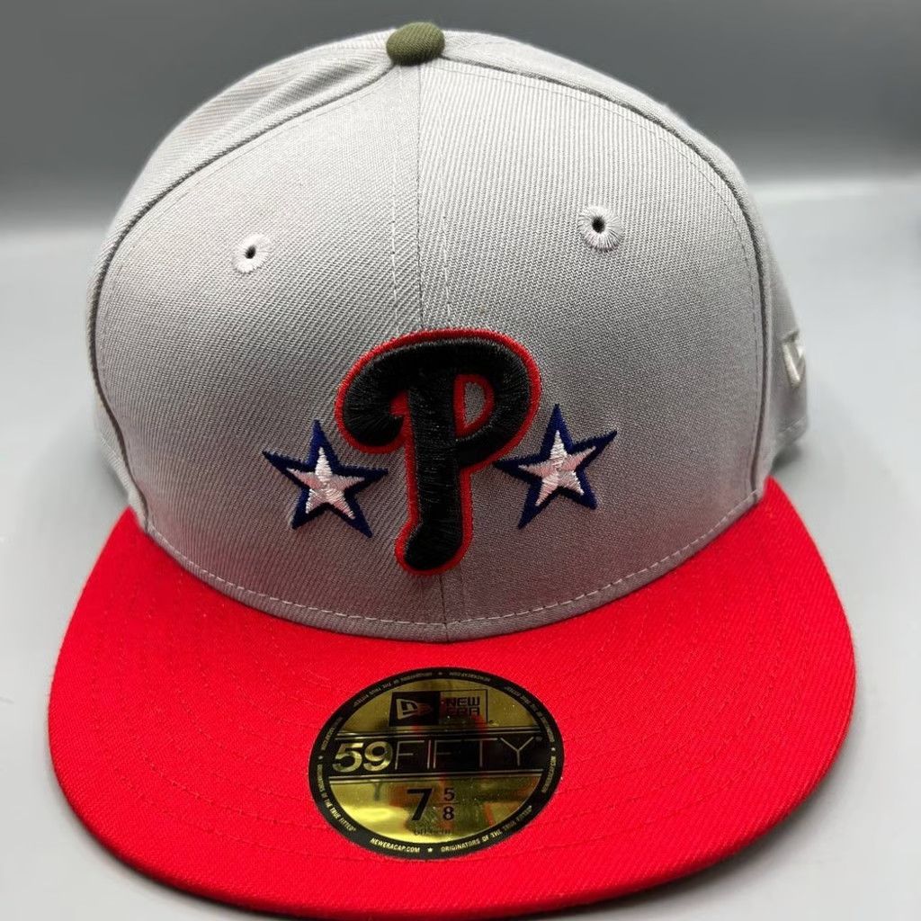 New Era Philadelphia Phillies Hat Men 7 5/8 59Fifty New Era Fitted Size ONE SIZE - 2 Thumbnail