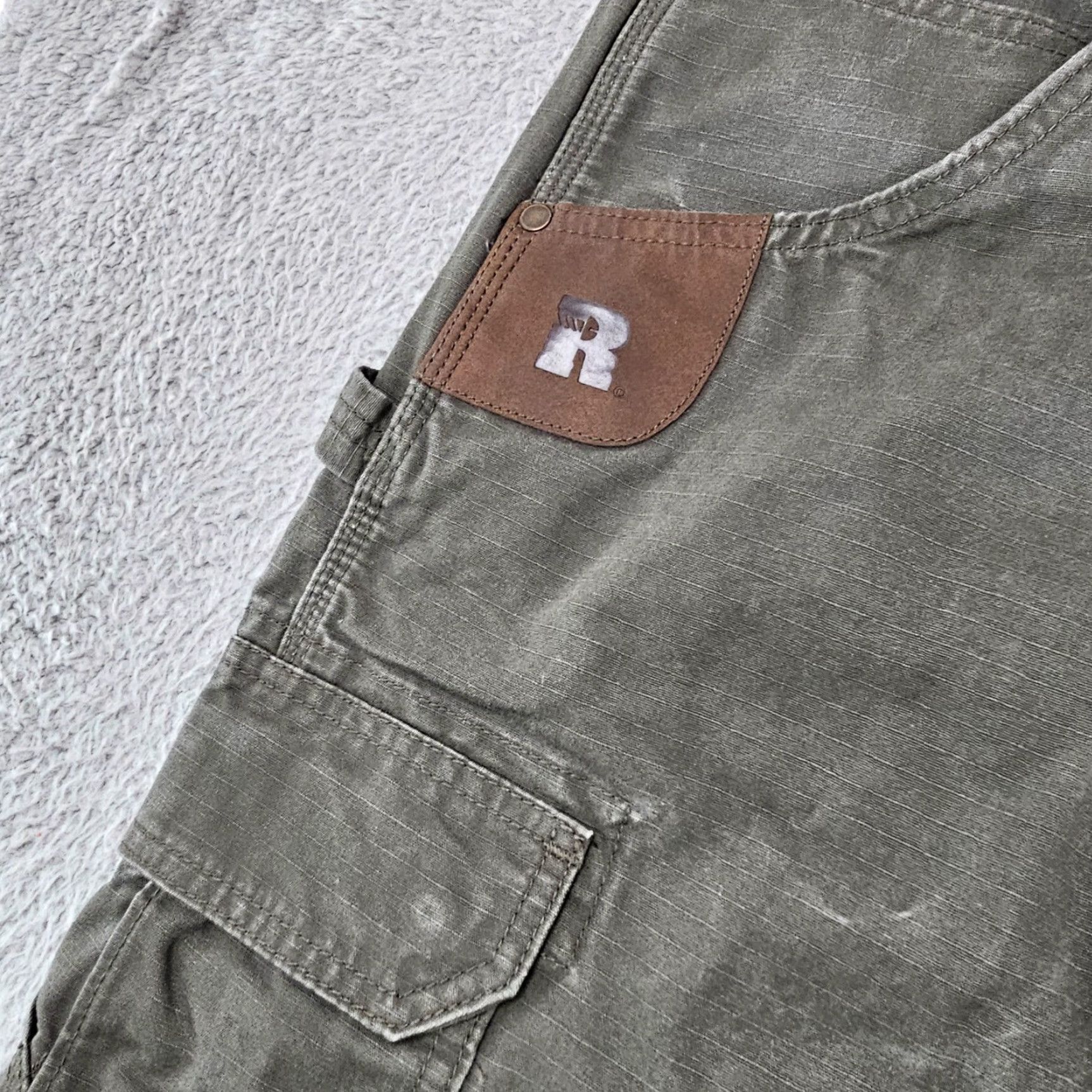 Wrangler Wrangler Riggs Pants Mens 41x28 Canvas Cargo Ripstop Utility Workwear Size US 41 - 5 Thumbnail