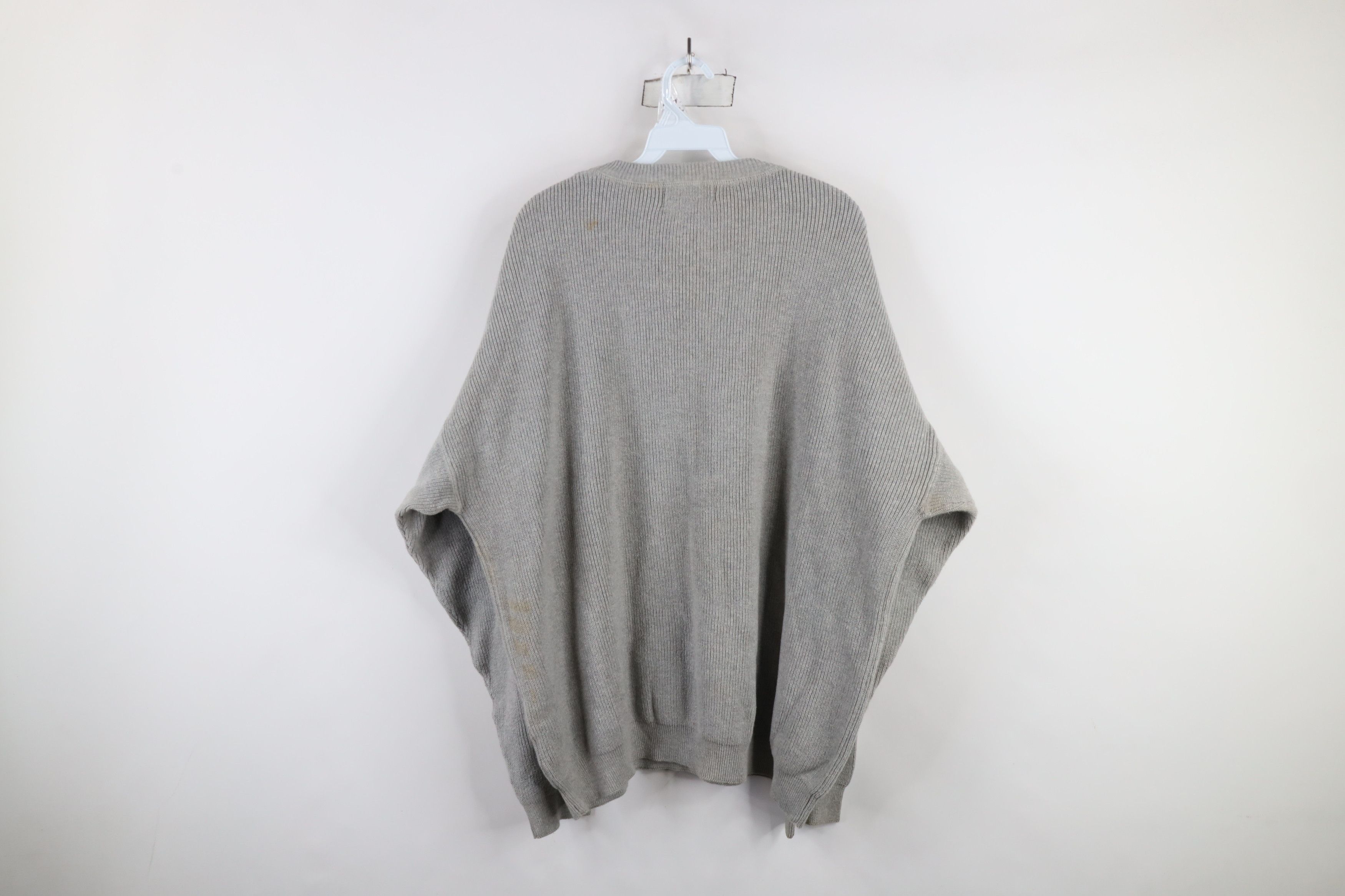 Eddie Bauer × Vintage Vintage 90s Eddie Bauer Heavyweight Ribbed Knit Sweater Gray Size US XXL / EU 58 / 5 - 10 Thumbnail