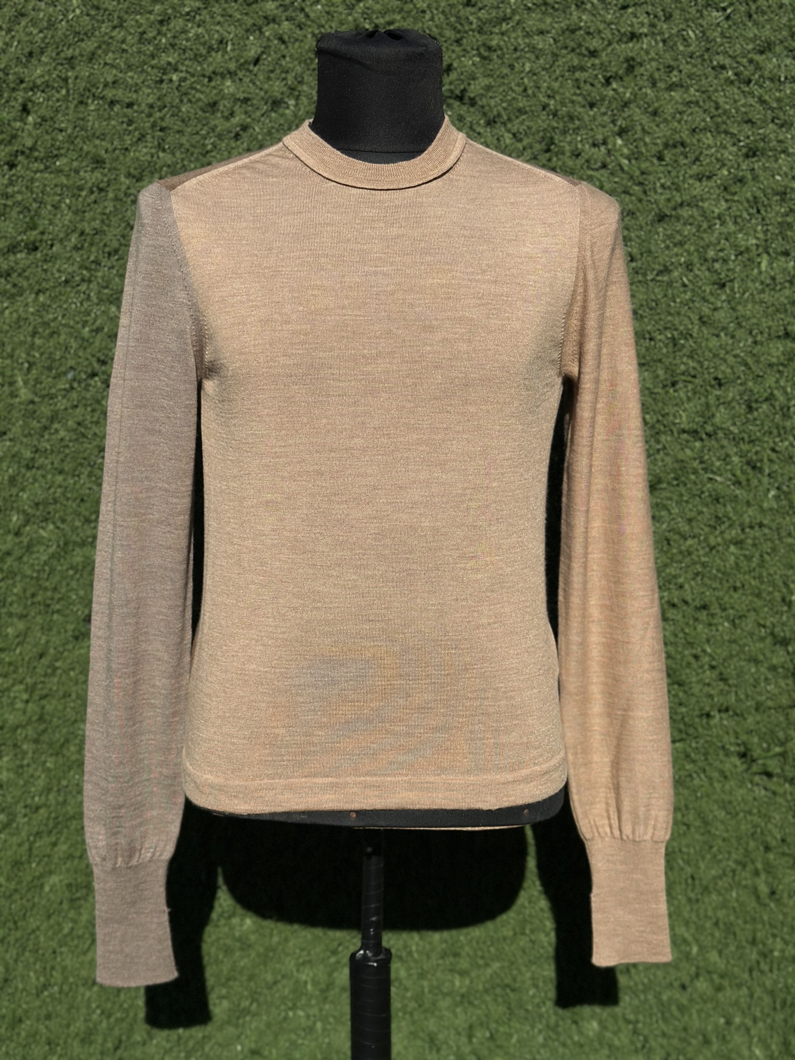 Maison Margiela Rare Maison Margiela 14 Camel Colorblock Fine Knit Size S Size US S / EU 44-46 / 1 - 1 Thumbnail