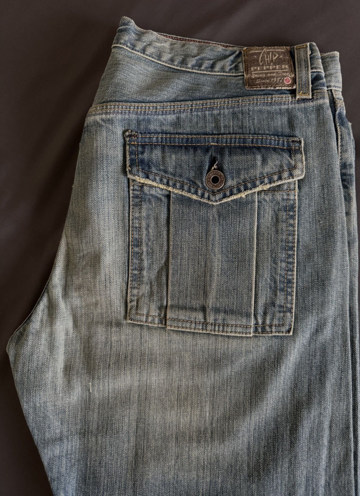 Light Washed Flat Front Denim