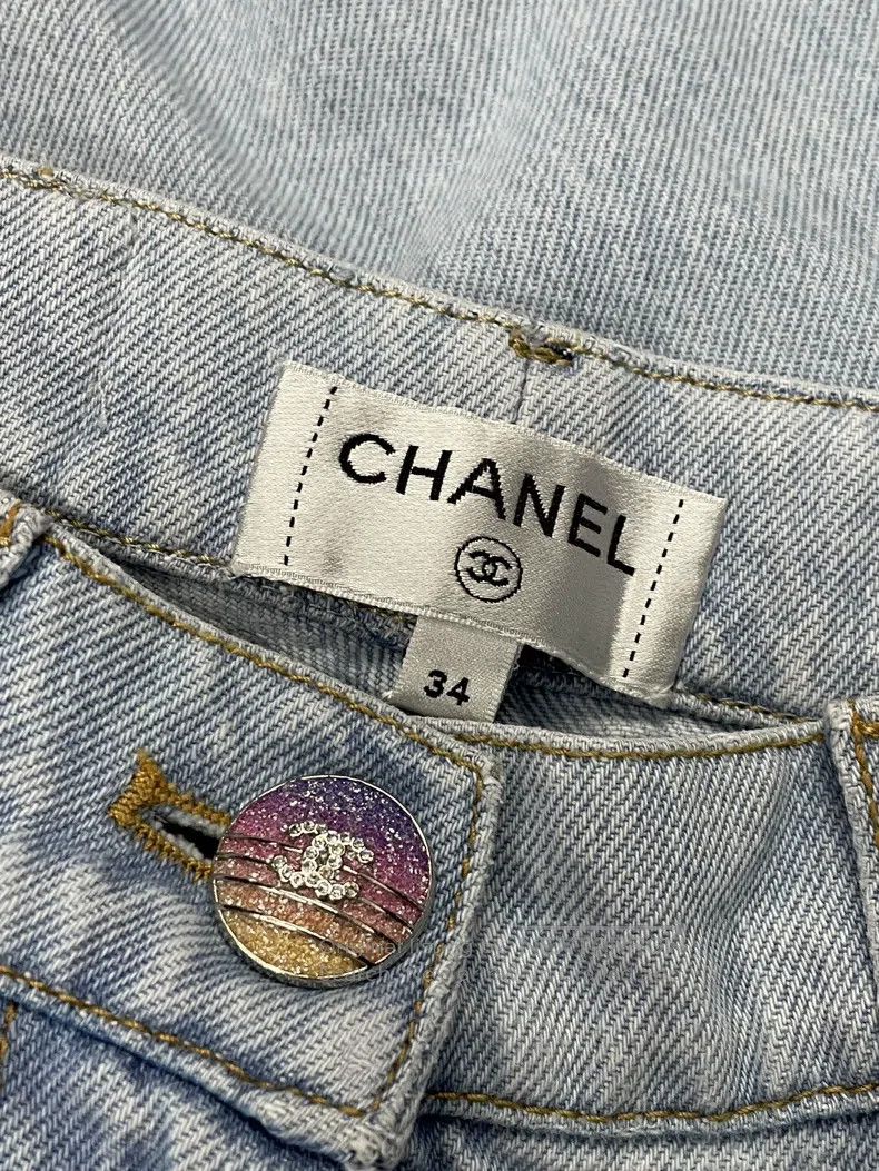 Chanel Chanel 24C blue gradient denim wide-leg trousers Size 42" / US 20 - 5 Thumbnail