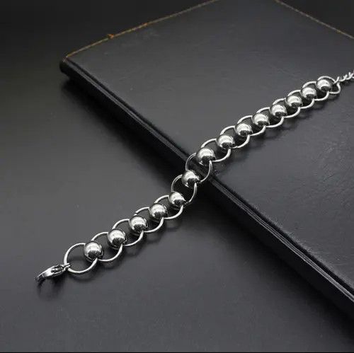 Jewelry Ball Chain Bracelet 2000s Chrome Y2K Punk Skater Grunge Size ONE SIZE - 2 Thumbnail