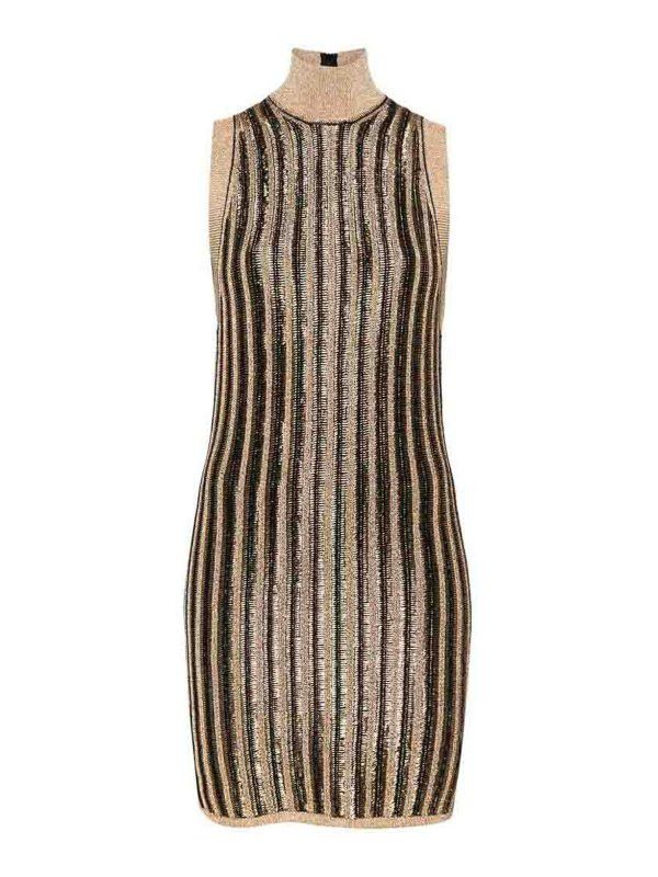 Tom Ford o1y0126 Midi Dress in Gold/Black Size L / US 10 / IT 46 - 1 Thumbnail