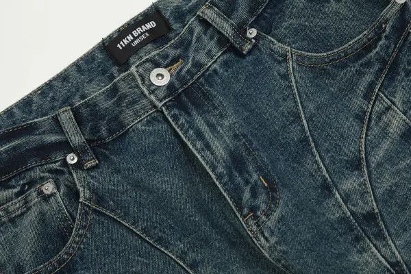 Japanese Brand High street cut casual wide leg slightly flared jeans Size US 32 / EU 48 - 4 Thumbnail