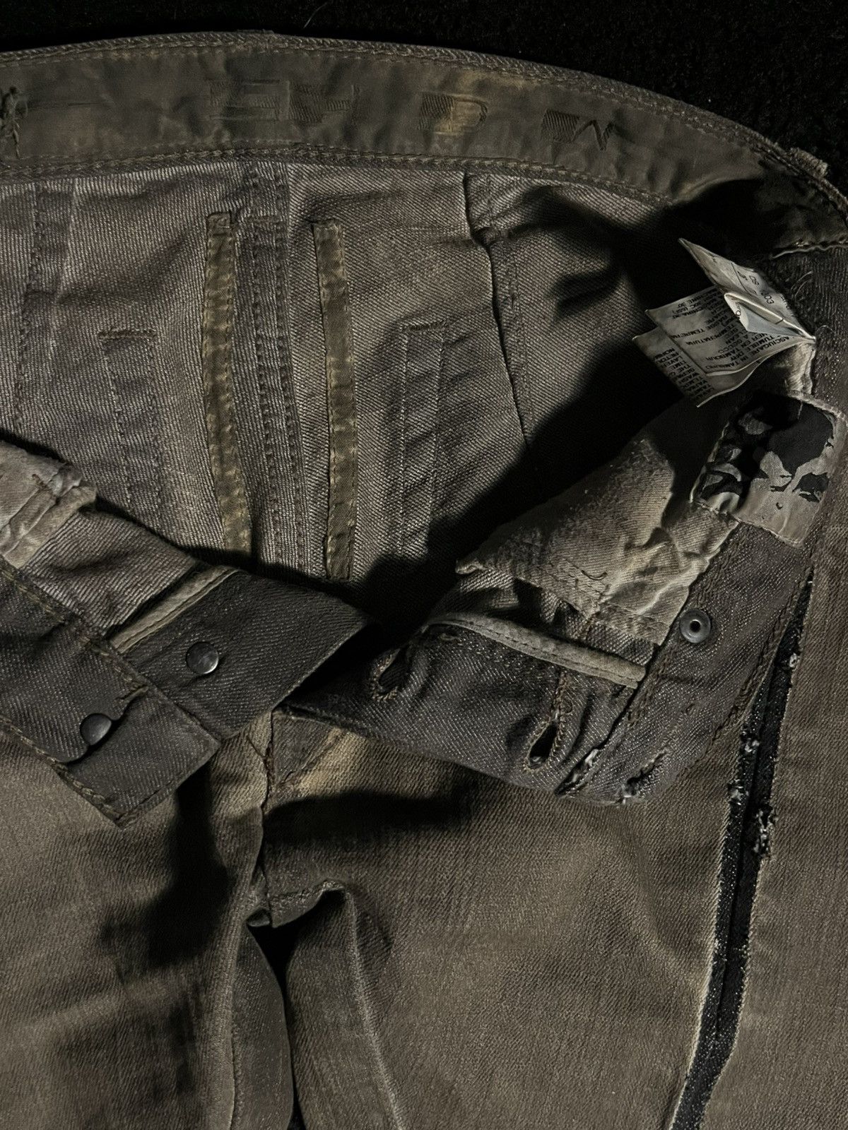 Rick Owens × Rick Owens Drkshdw RICK OWENS FW07 DS1303 DUST SPIRAL DENIM Size US 29 - 3 Thumbnail