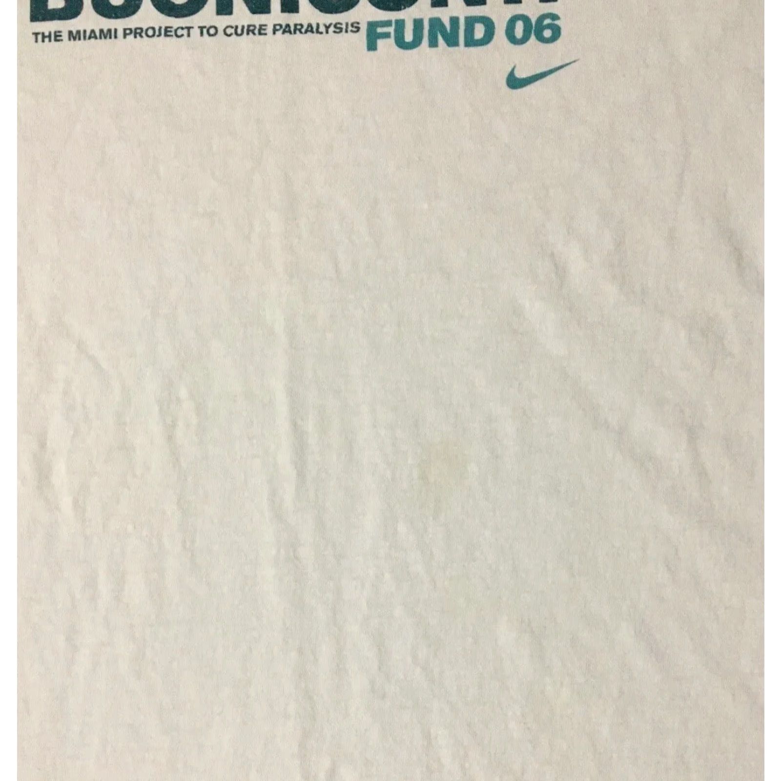 Nike VINTAGE Nike Miami Buoniconti Fund Faded Distress Shirt XL White Swoosh 90s Grunge Track & Field Mens Shirt Size US XL / EU 56 / 4 - 6 Thumbnail