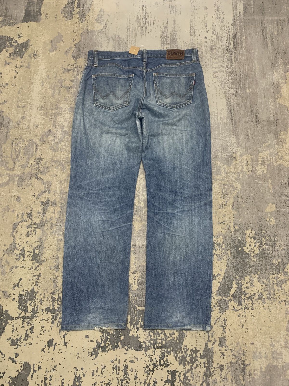 Edwin Vintage Edwin Japan Mud Wash Distressed Baggy Jeans Size US 35 - 7 Thumbnail