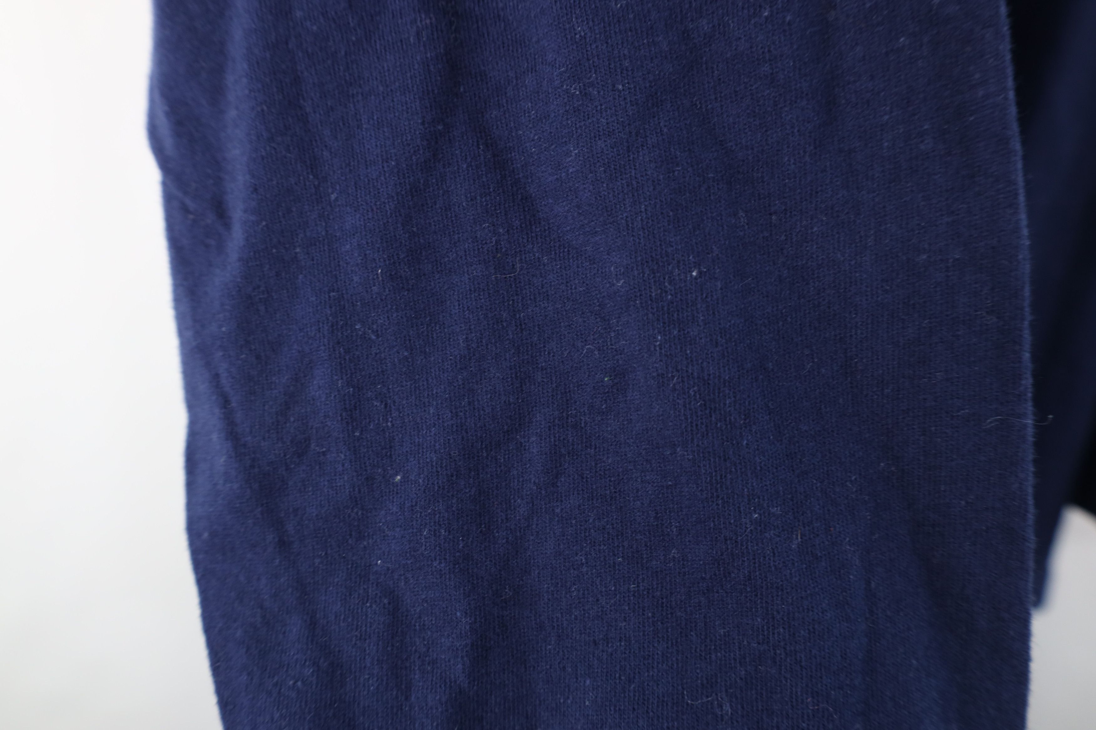 Vintage Vintage 90s Dame University Turtleneck T-Shirt Navy Blue Size US L / EU 52-54 / 3 - 7 Thumbnail