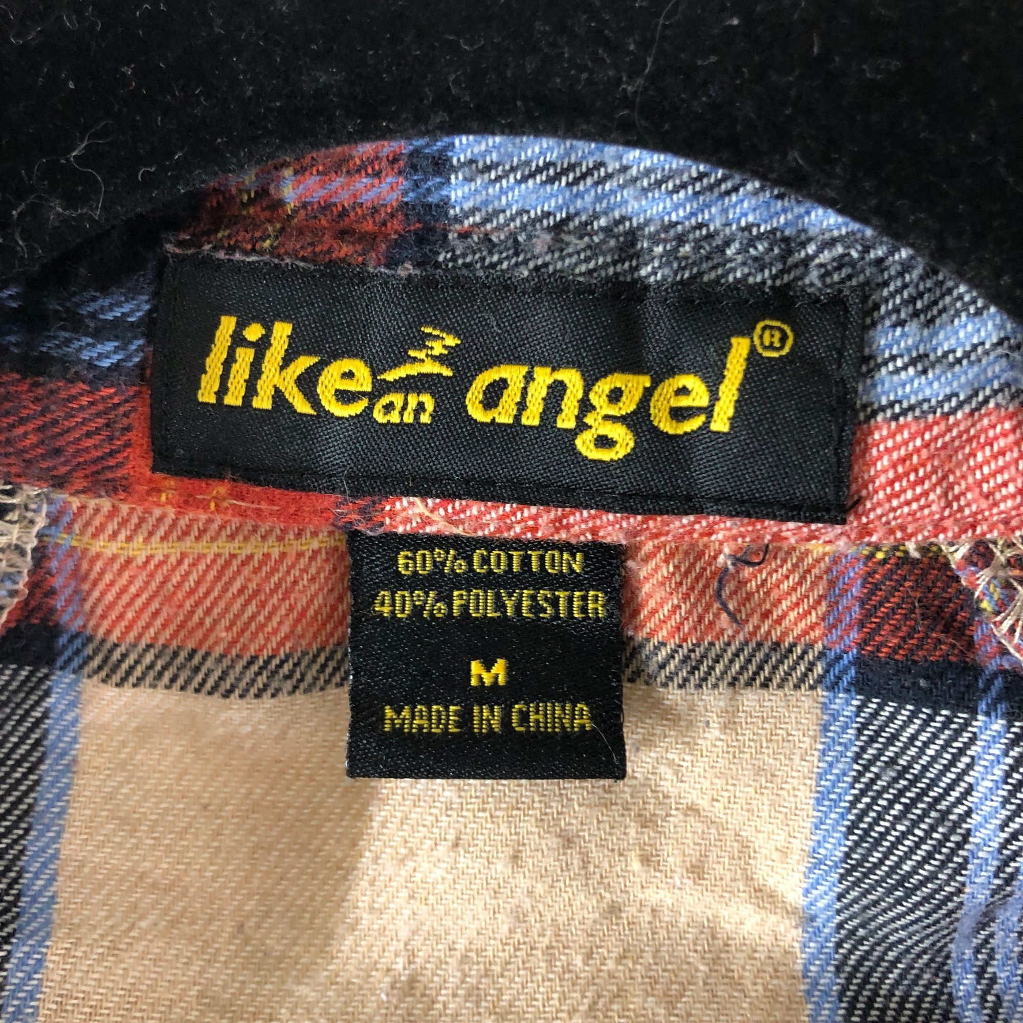 Other Like An Angel Plaid Button-Up Flannel Shirt Red Beige Blue C Size M / US 6-8 / IT 42-44 - 3 Thumbnail