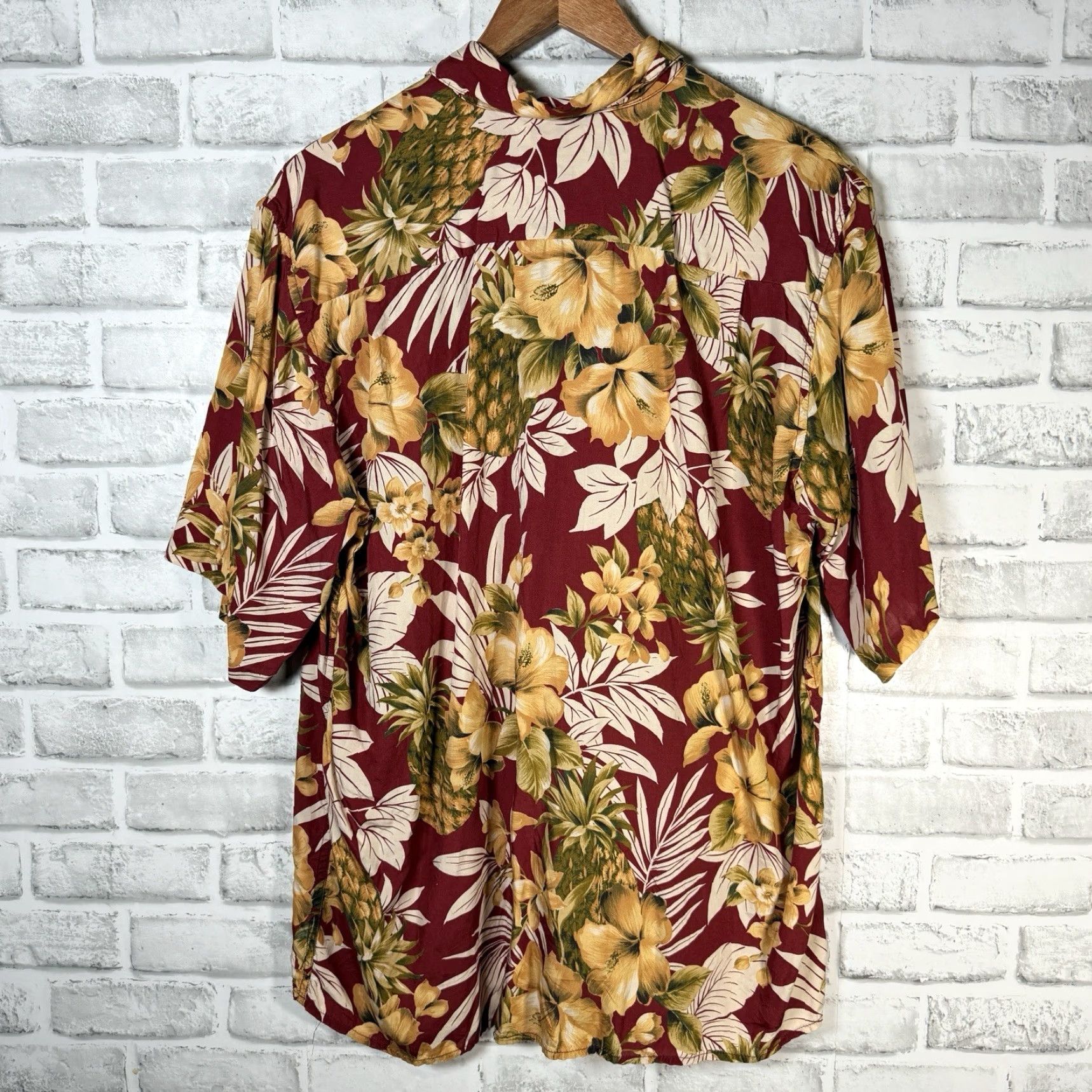 Reyn Spooner VTG Reyn Spooner Hawaiian Shirt Mens M Red Floral Print Rayon Short Sleeve Button-Up 90s Ocean Fiesta Mens Size US M / EU 48-50 / 2 - 5 Thumbnail