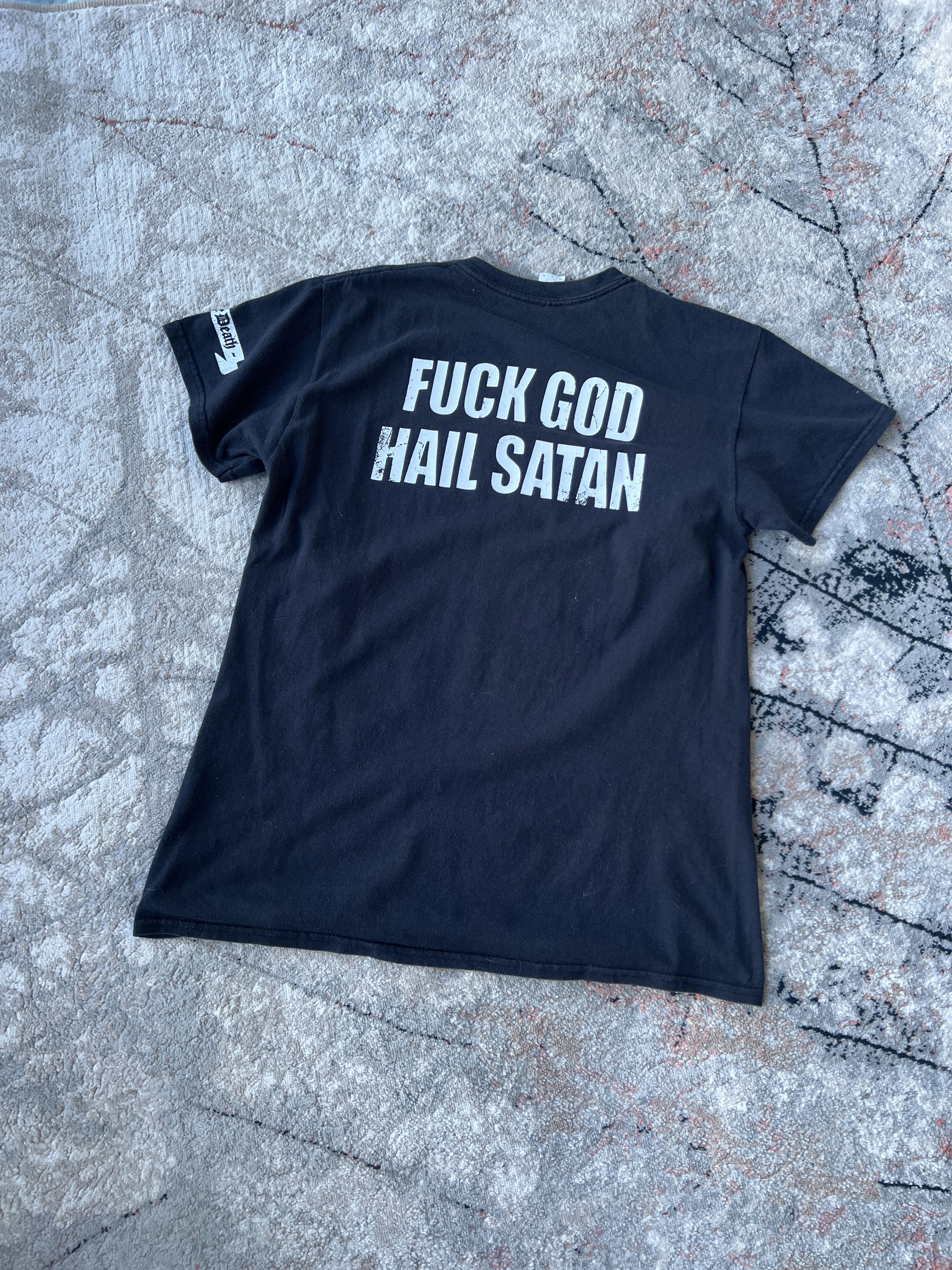 Band Tees Watain Black Metal Militia Fuck God Hail Satan Size US M / EU 48-50 / 2 - 1 Thumbnail