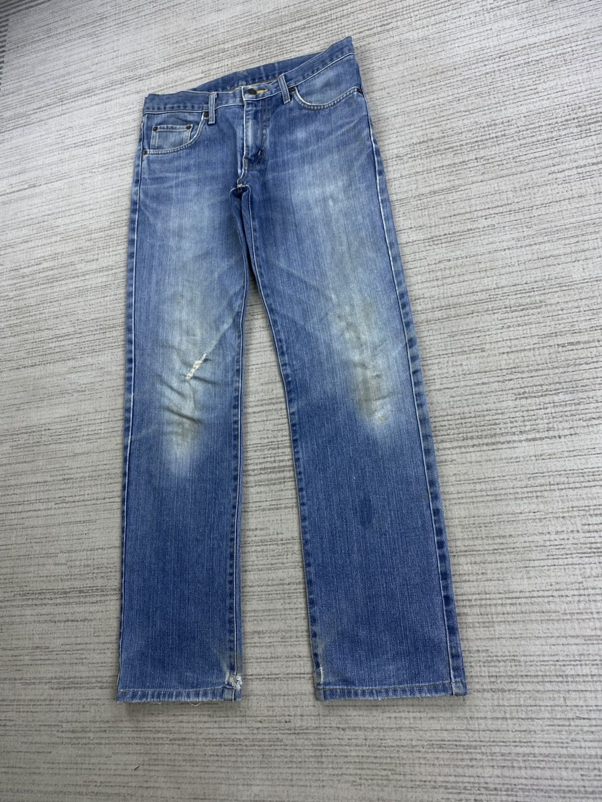 Edwin × Vintage Vintage Edwin 402 Japan Distressed Blue Denim Pants Size US 32 / EU 48 - 4 Thumbnail