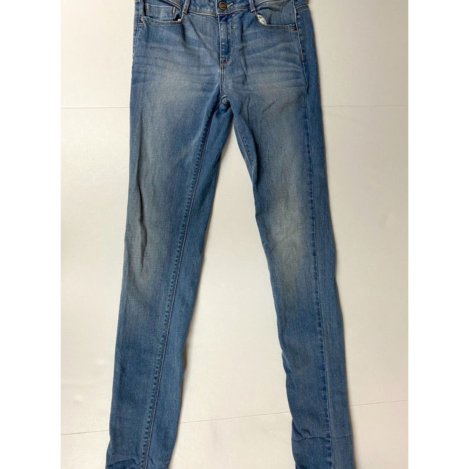 Zara Zara Jeans 6 Skinny Blue Light Trafaluc Denim Zip Pockets Cropped Size 28" / US 6 / IT 42 - 6 Thumbnail