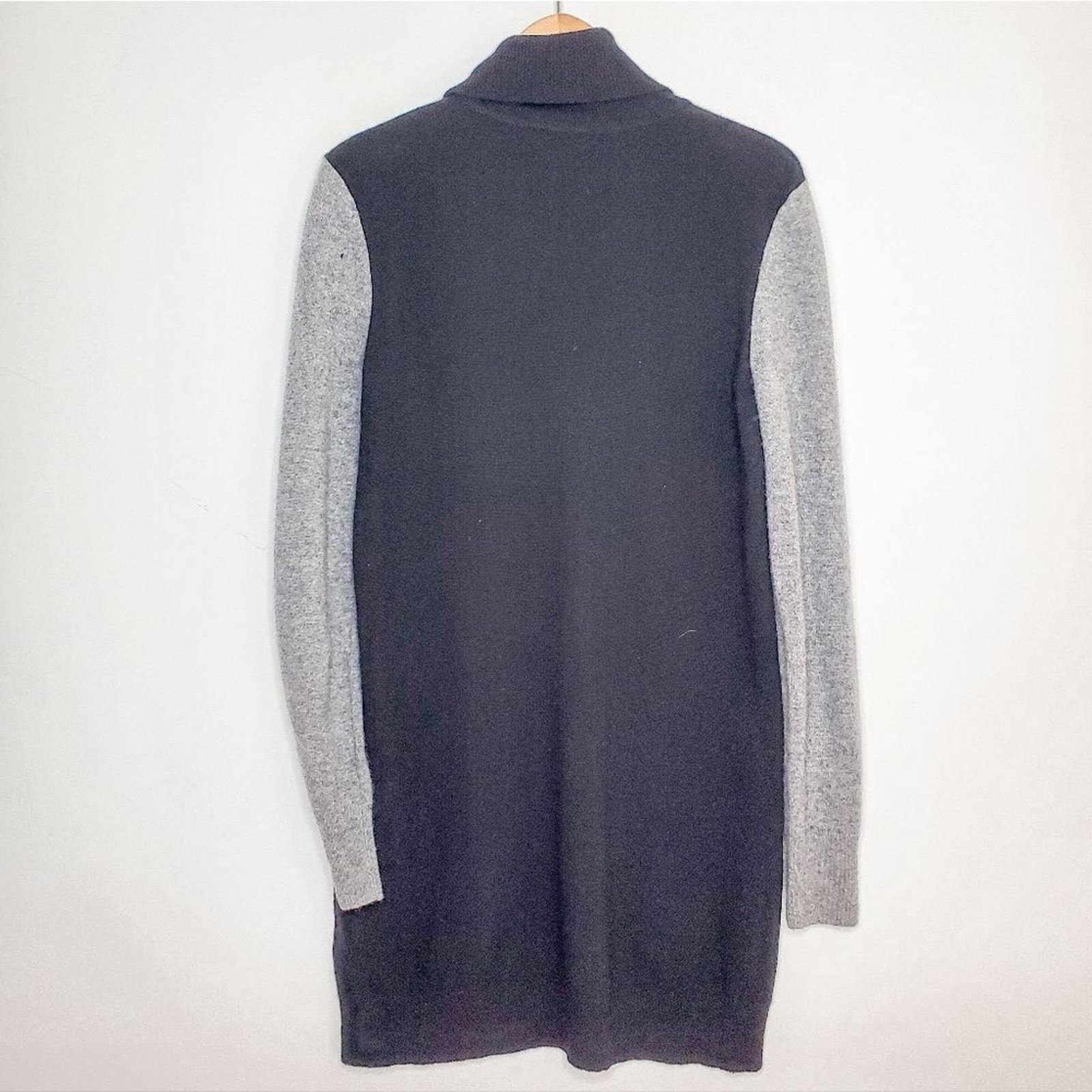 Equipment Equipment Black Gray 100% Cashmere Oscar Sweater Dress Sz M Size M / US 6-8 / IT 42-44 - 3 Thumbnail