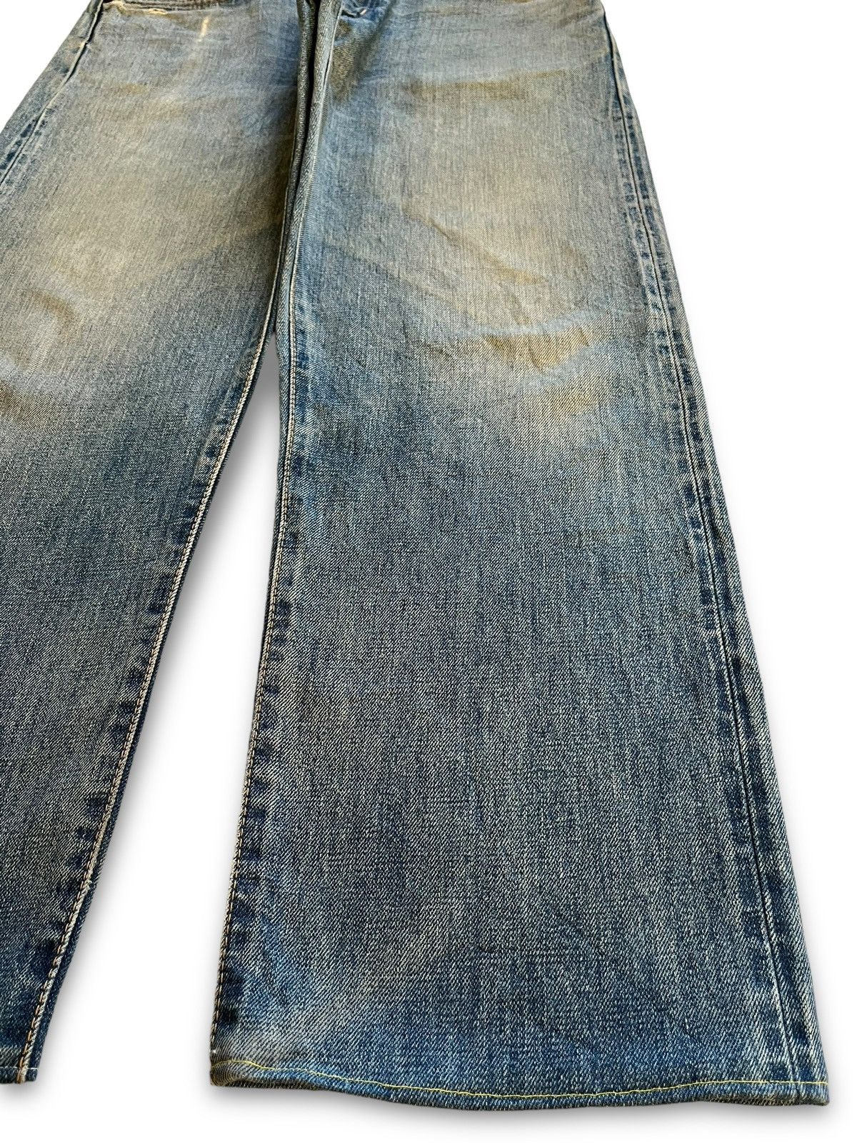 Edwin Vintage Japanese Edwin 505Z Selvedge Distressed Baggy Jeans Size US 33 - 8 Thumbnail