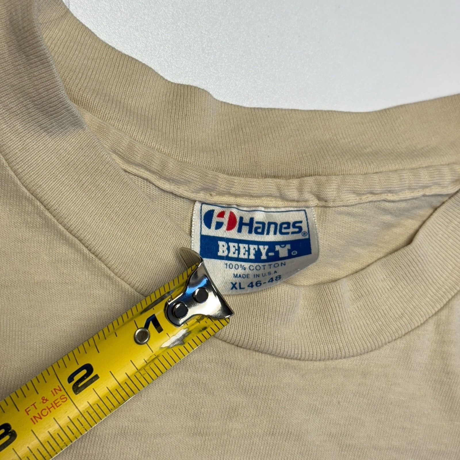 Vintage Vintage 90s Hogs Breath Inn T Shirt Mens XL 21.5x26.5 Tan Sh Size US XL / EU 56 / 4 - 14 Thumbnail