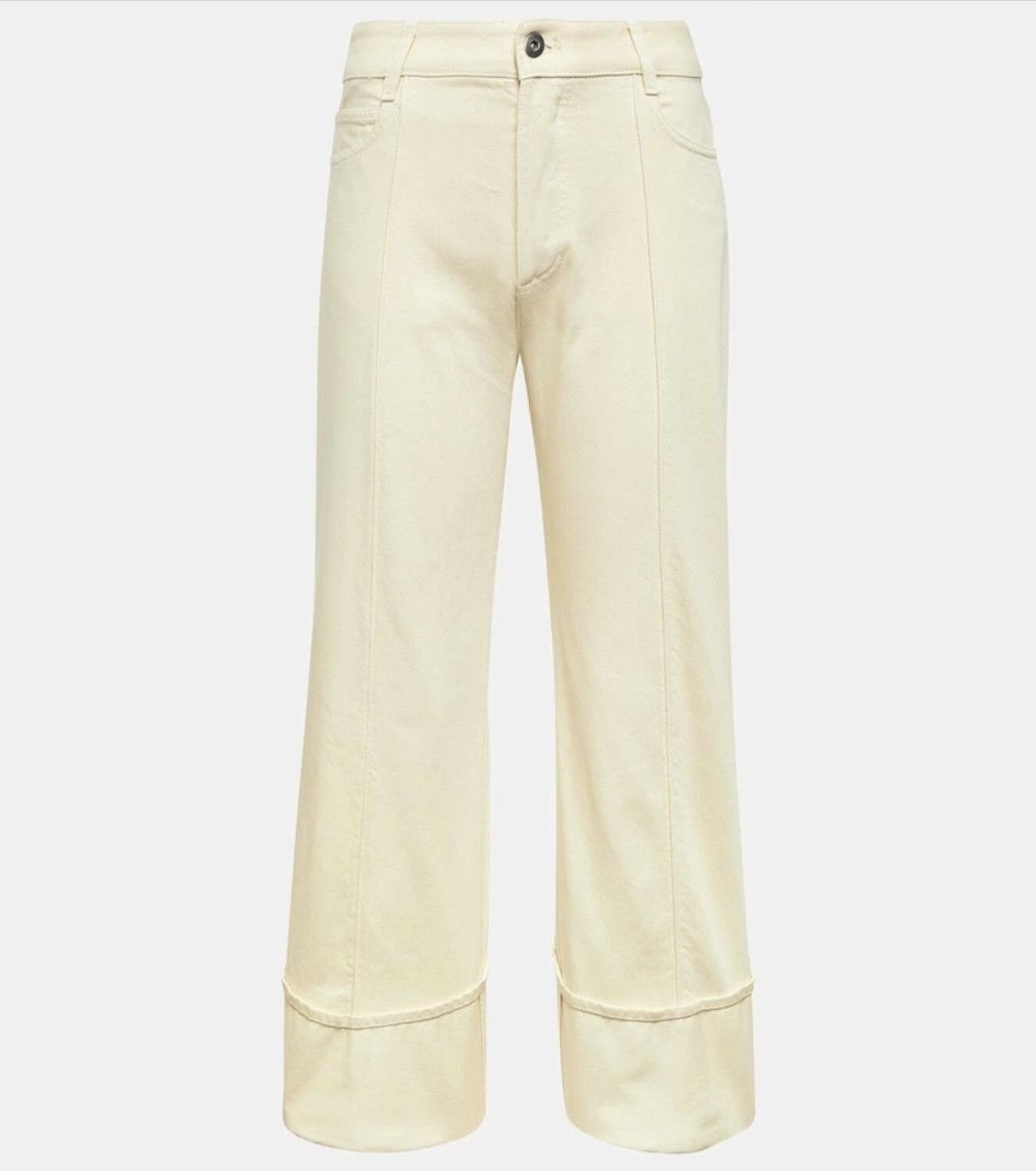 Bottega Veneta Asymmetric mid-rise cropped jeans Size 26" / US 2 / IT 38 - 1 Thumbnail