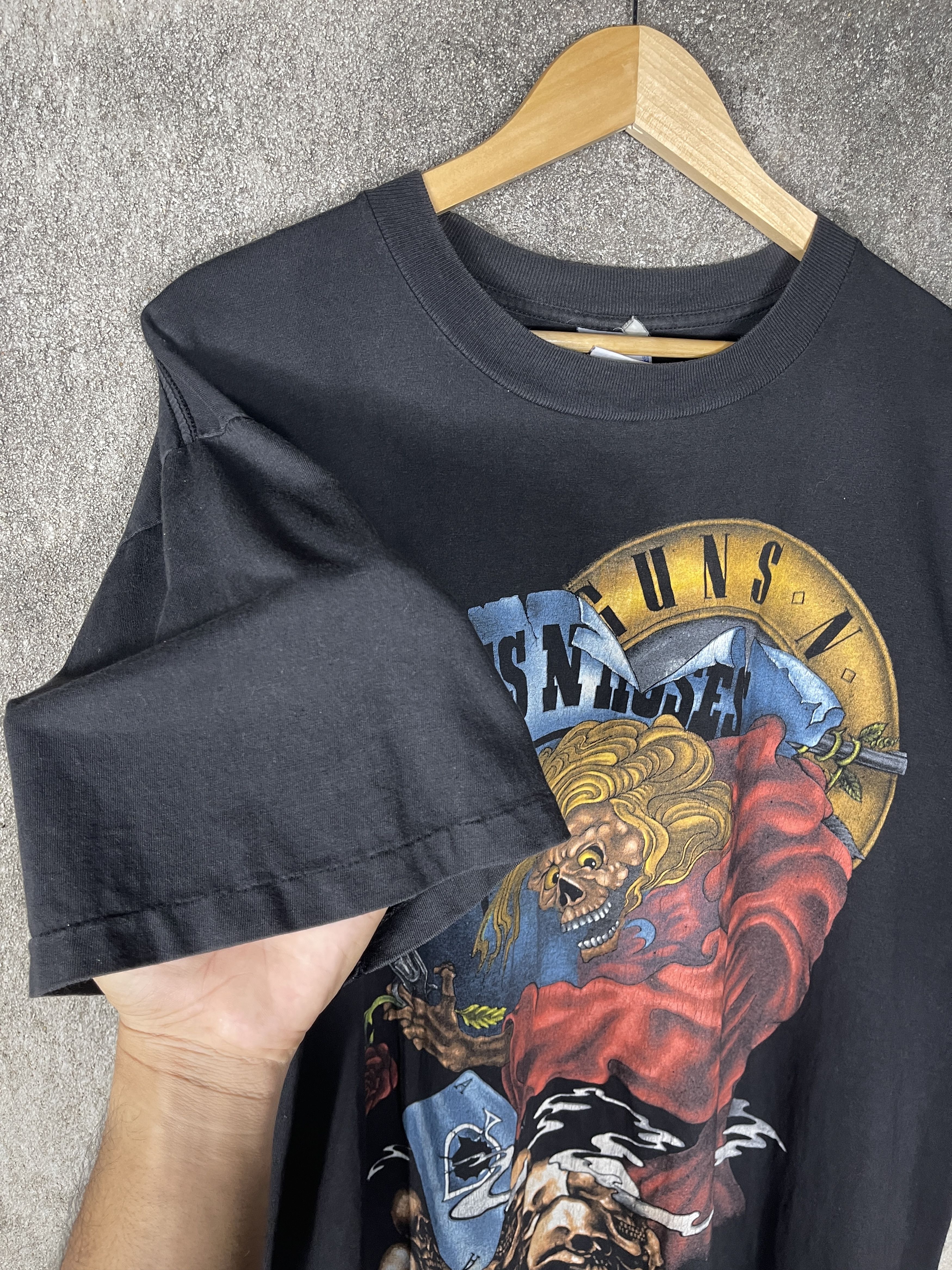 Guns N' Roses Vintage 90s Thrashed🔥Guns N Roses x Woodstock🔥Full Print Tee Size US L / EU 52-54 / 3 - 4 Thumbnail