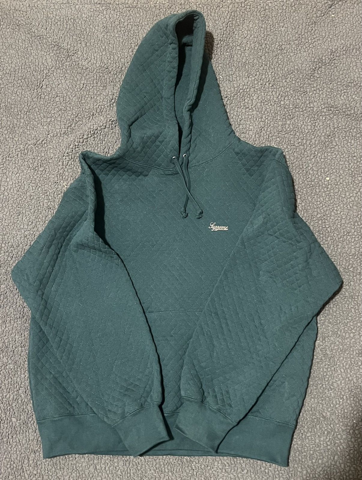 Supreme Quilted Hoodie | Grailed