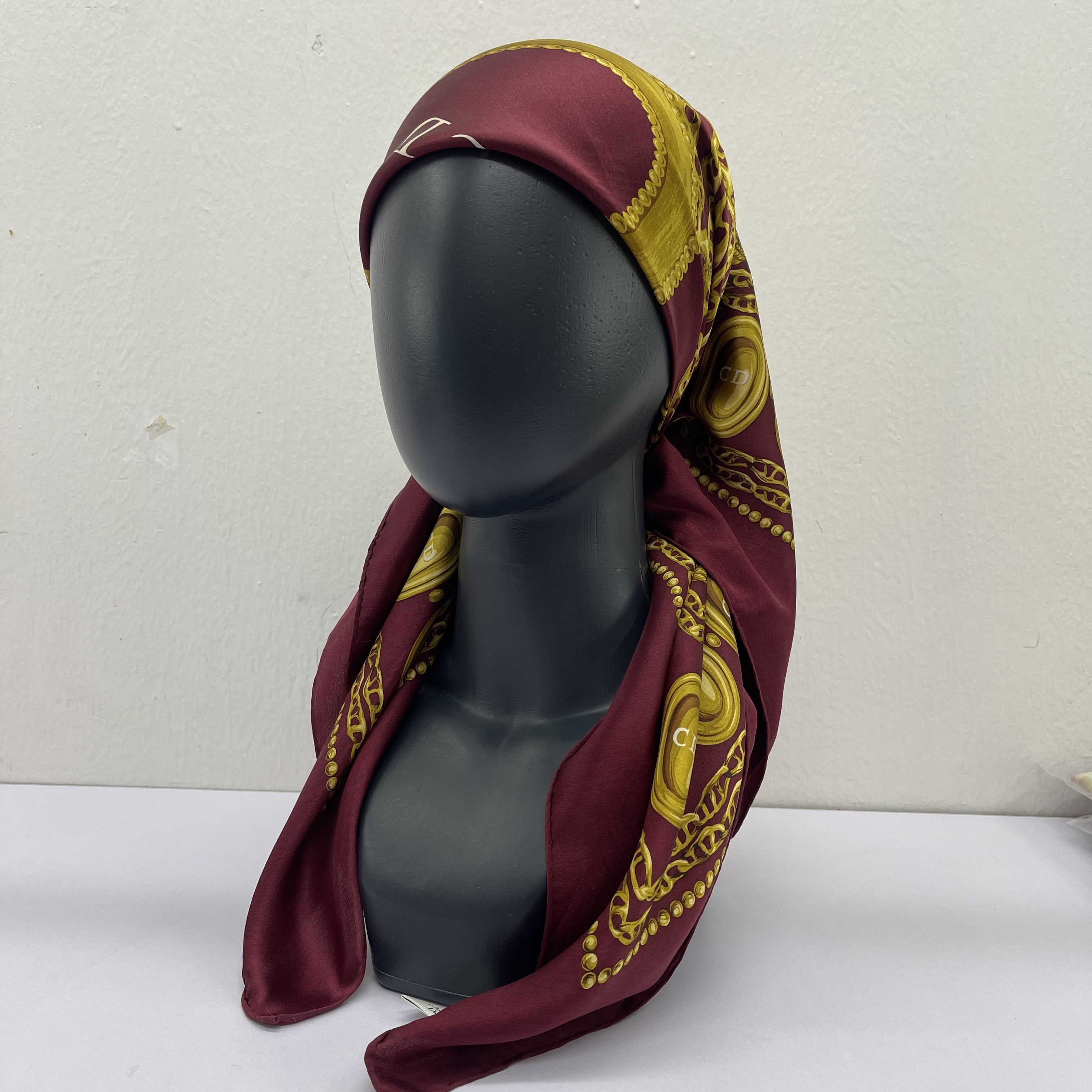 Christian Dior Monsieur Vintage Christian Dior Silk Scarf CD Logo Motif - S7037 Size ONE SIZE - 1 Thumbnail