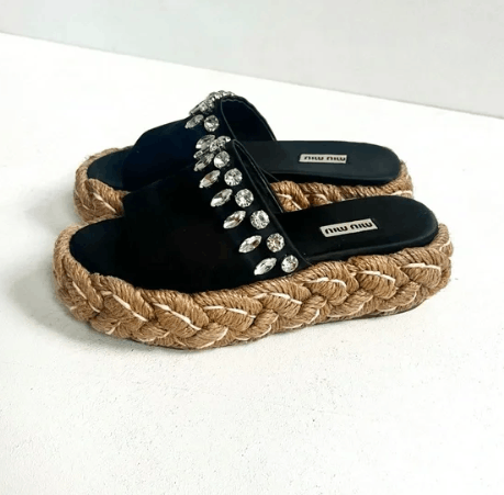 Miu Miu Miu Miu | Platform Crystal Slides Size US 6 / IT 36 - 4 Thumbnail