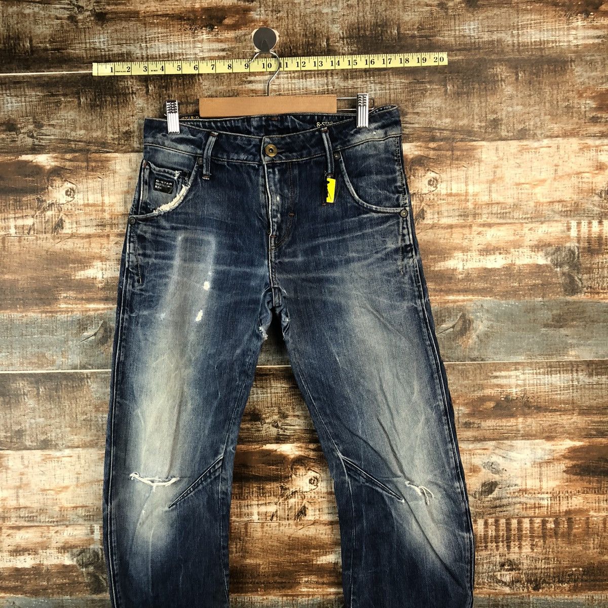 G-Star G Star Blue faded ripped Distressed Denim Pants #A2077 Size US 28 / EU 44 - 2 Thumbnail