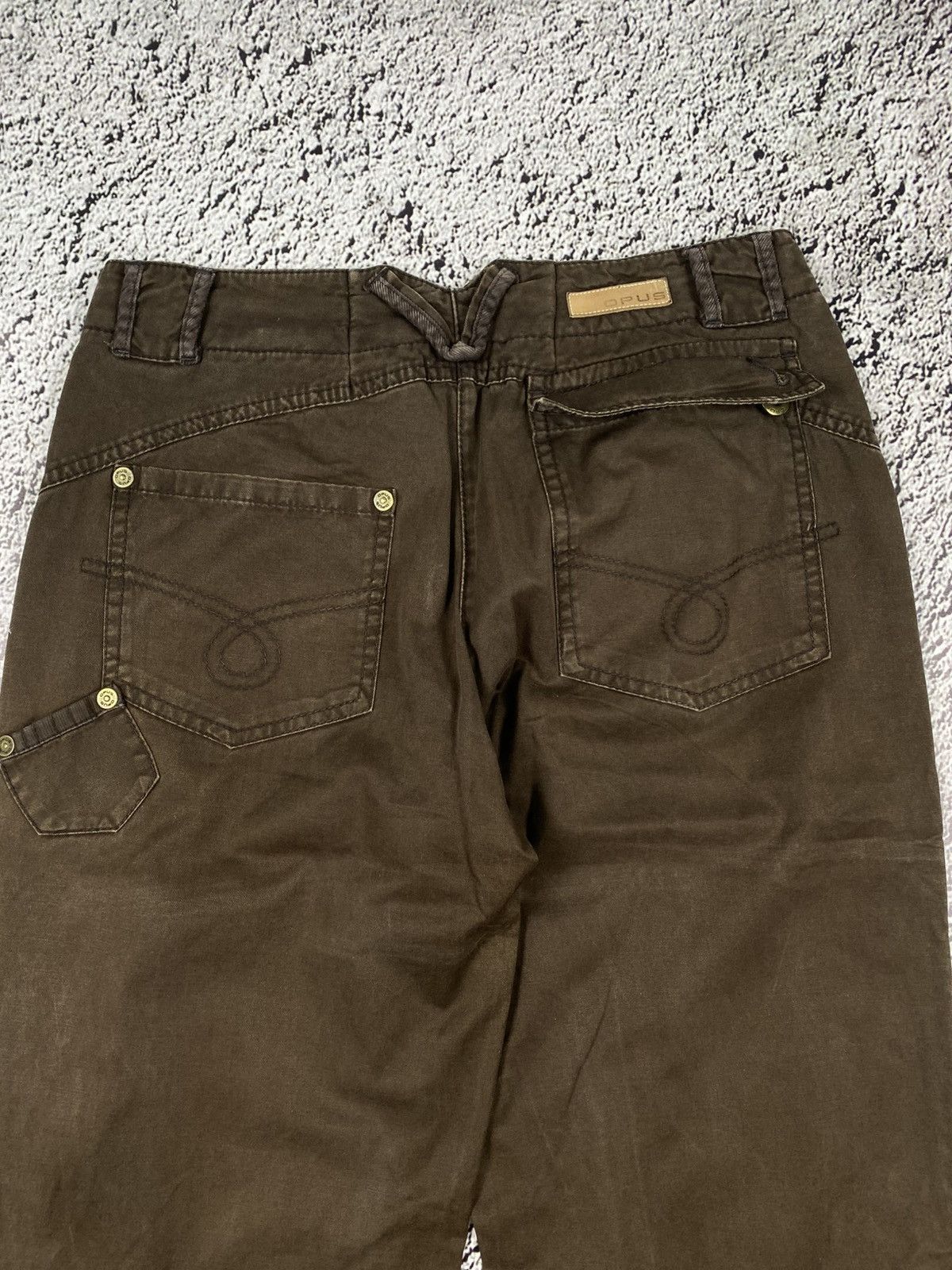 Japanese Brand Vintage Y2K cargo faded wide low rise pants 00s streetwear Size 30" / US 8 / IT 44 - 6 Thumbnail