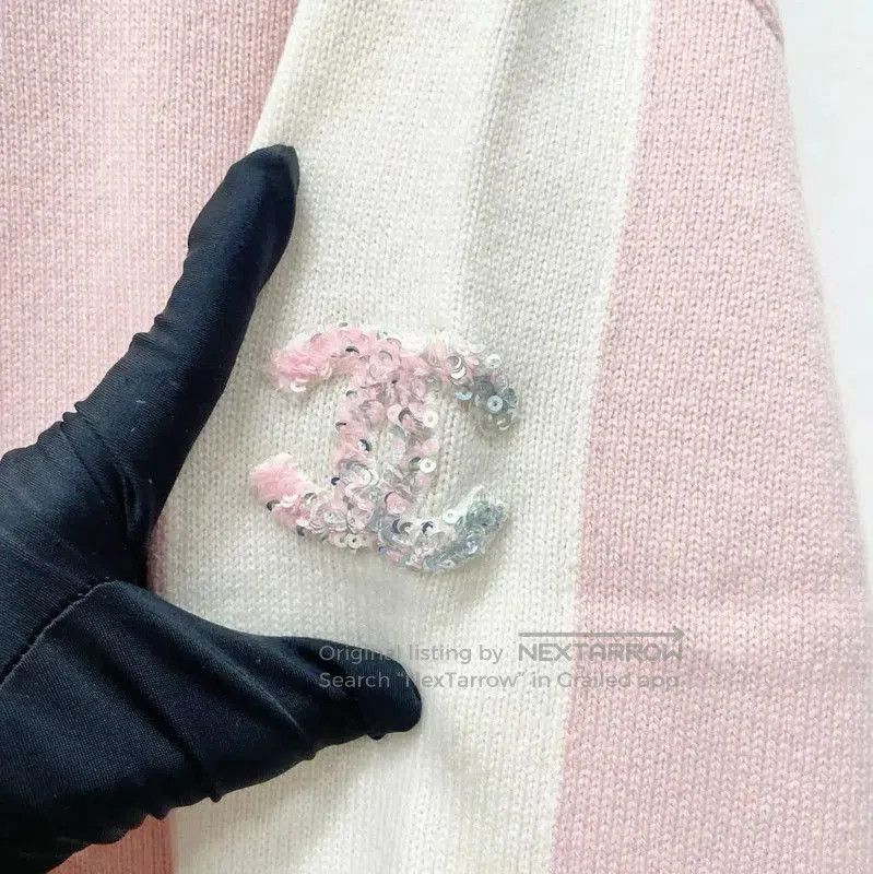 Chanel Chanel Pink Cashmere Long Sleeve Sweater . Size L / US 10 / IT 46 - 3 Thumbnail
