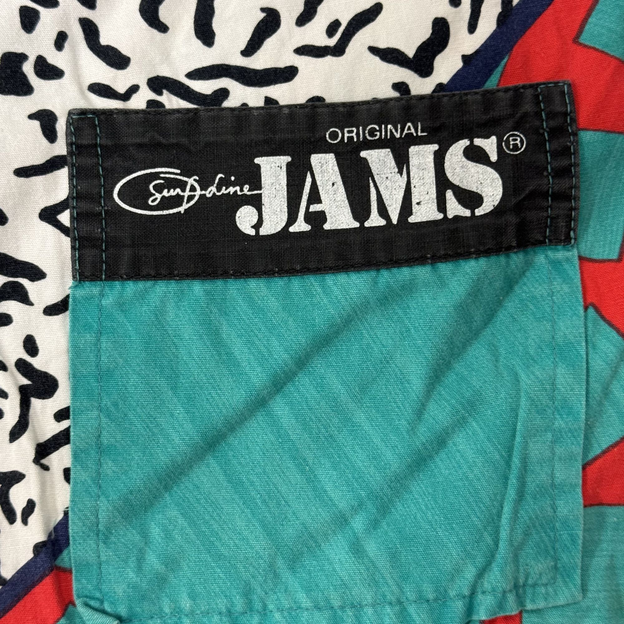 Other Vtg Original JAMS Surf Line Neon GEOMETRIC Shorts Size US 36 / EU 52 - 5 Thumbnail