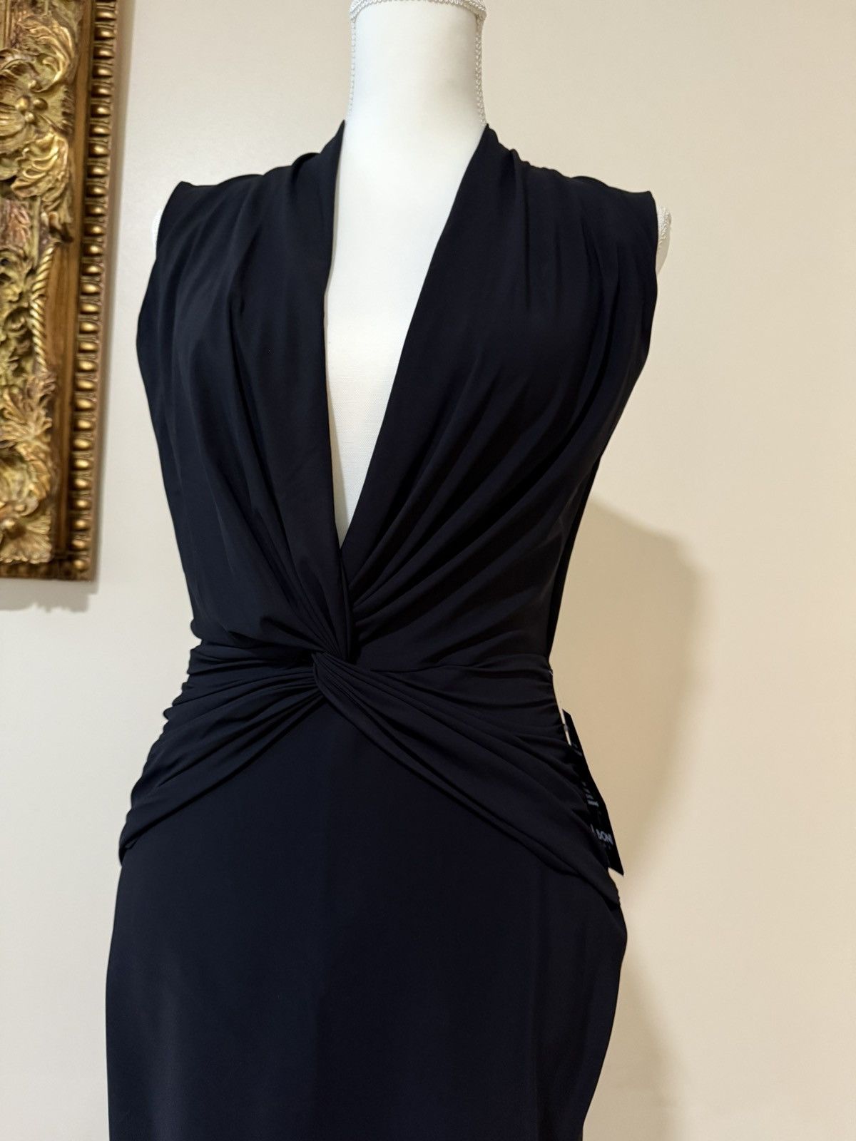 Chiara Boni Chiara Boni Elegant Black Midi Dress Size M / US 6-8 / IT 42-44 - 5 Thumbnail