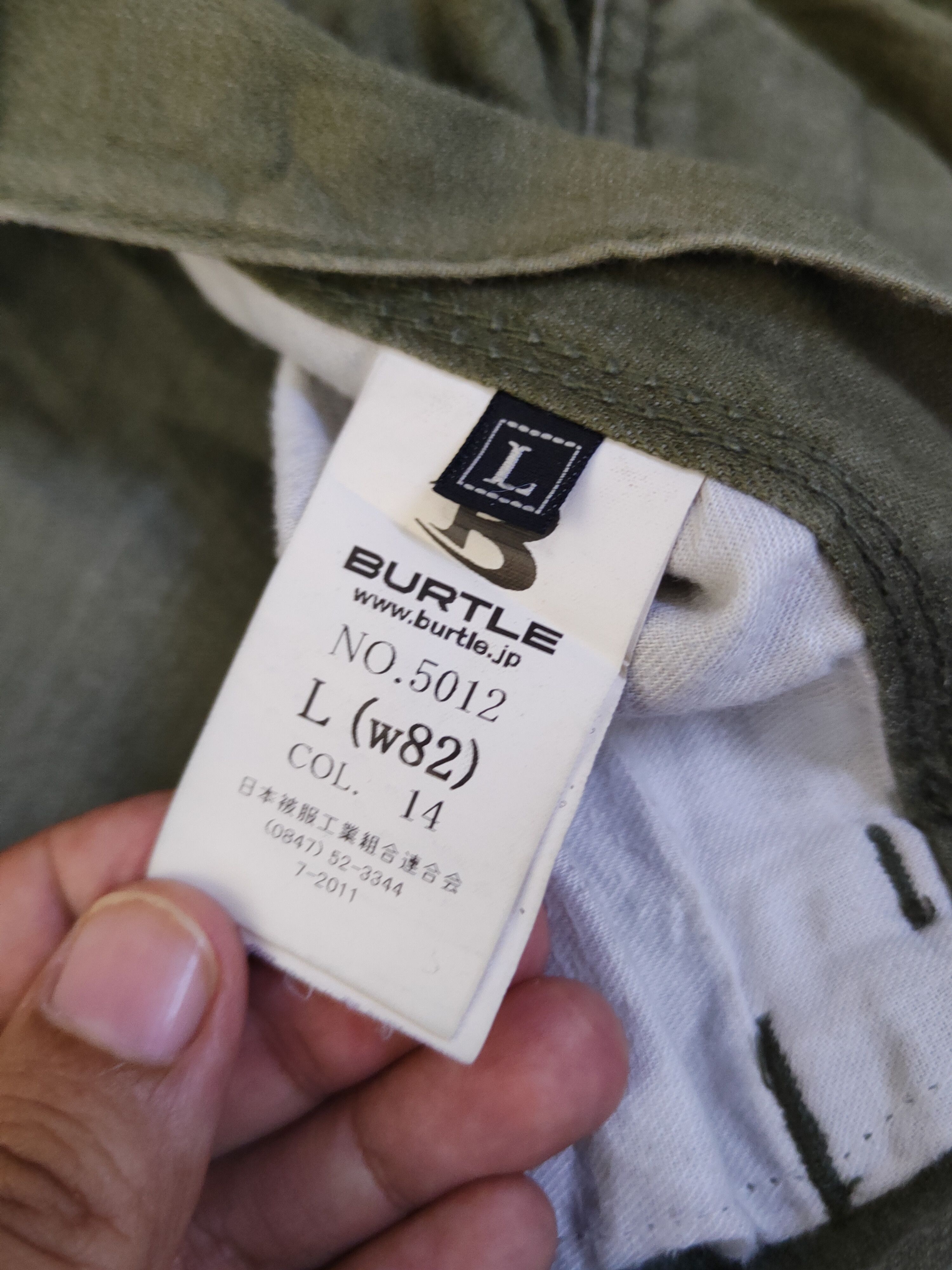Japanese Brand Burtle Olive Faded Multipocket Tactical Cargo Pants #S2411 Size US 33 - 16 Thumbnail