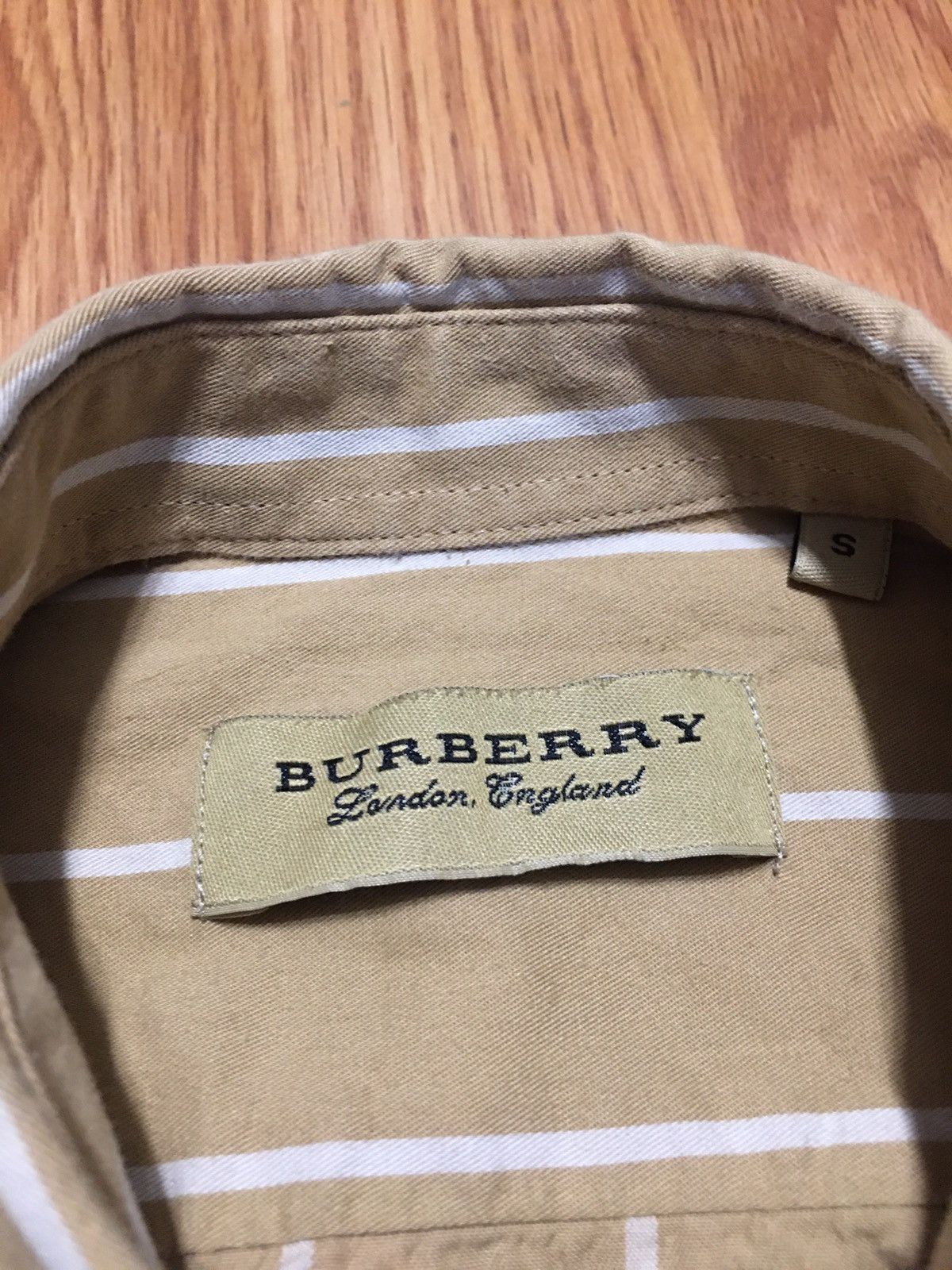 Burberry Burberry London Light Brown Striped Mens Shirt Size S Size US S / EU 44-46 / 1 - 5 Thumbnail