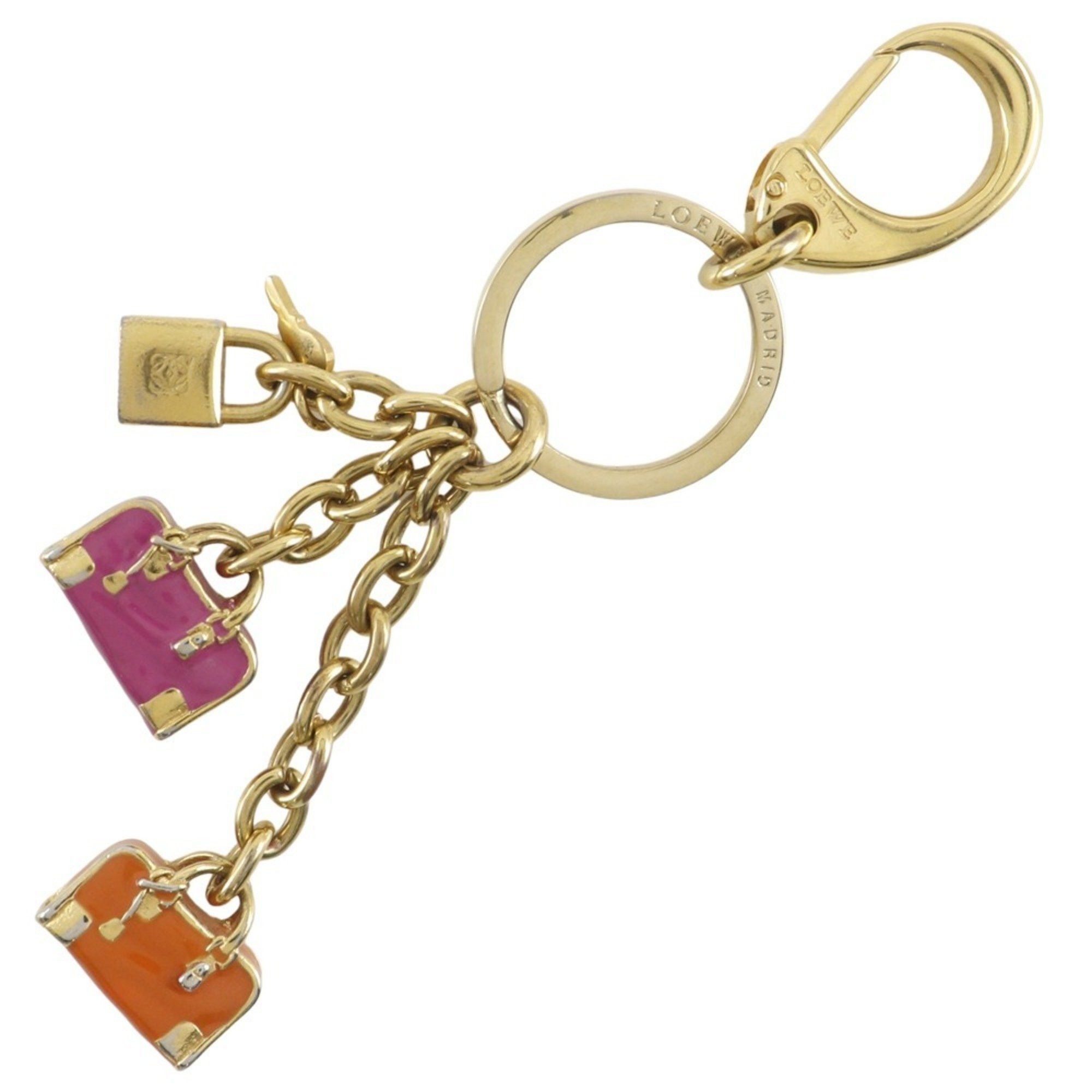Loewe LOEWE Anagram Keychain Bag Charm, Gold Plated, Women's, S180925741 Size ONE SIZE - 1 Thumbnail