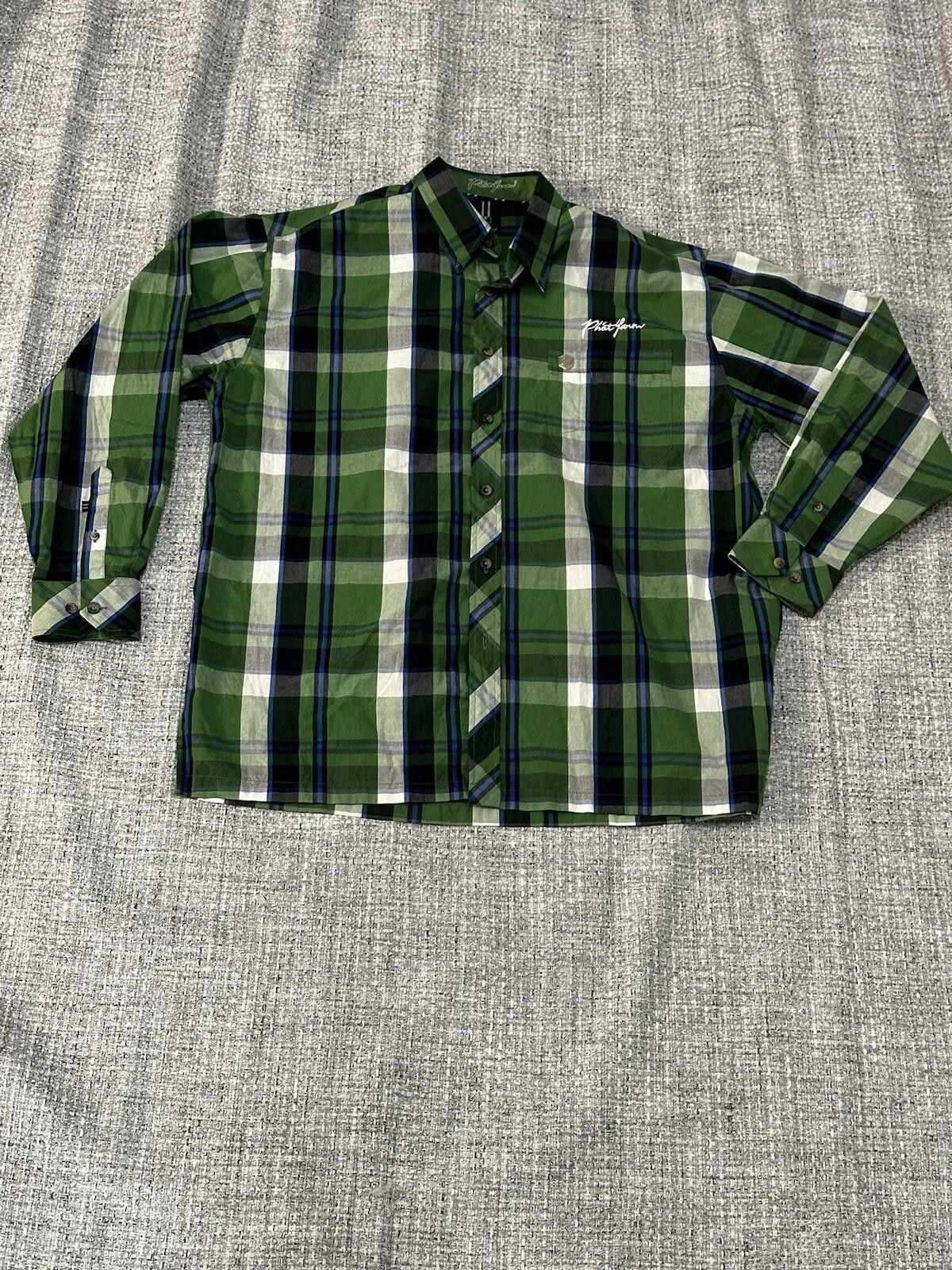 Phat Farm Y2K PHAT FARM PLAID LONG SLEEVE Size US XL / EU 56 / 4 - 1 Thumbnail