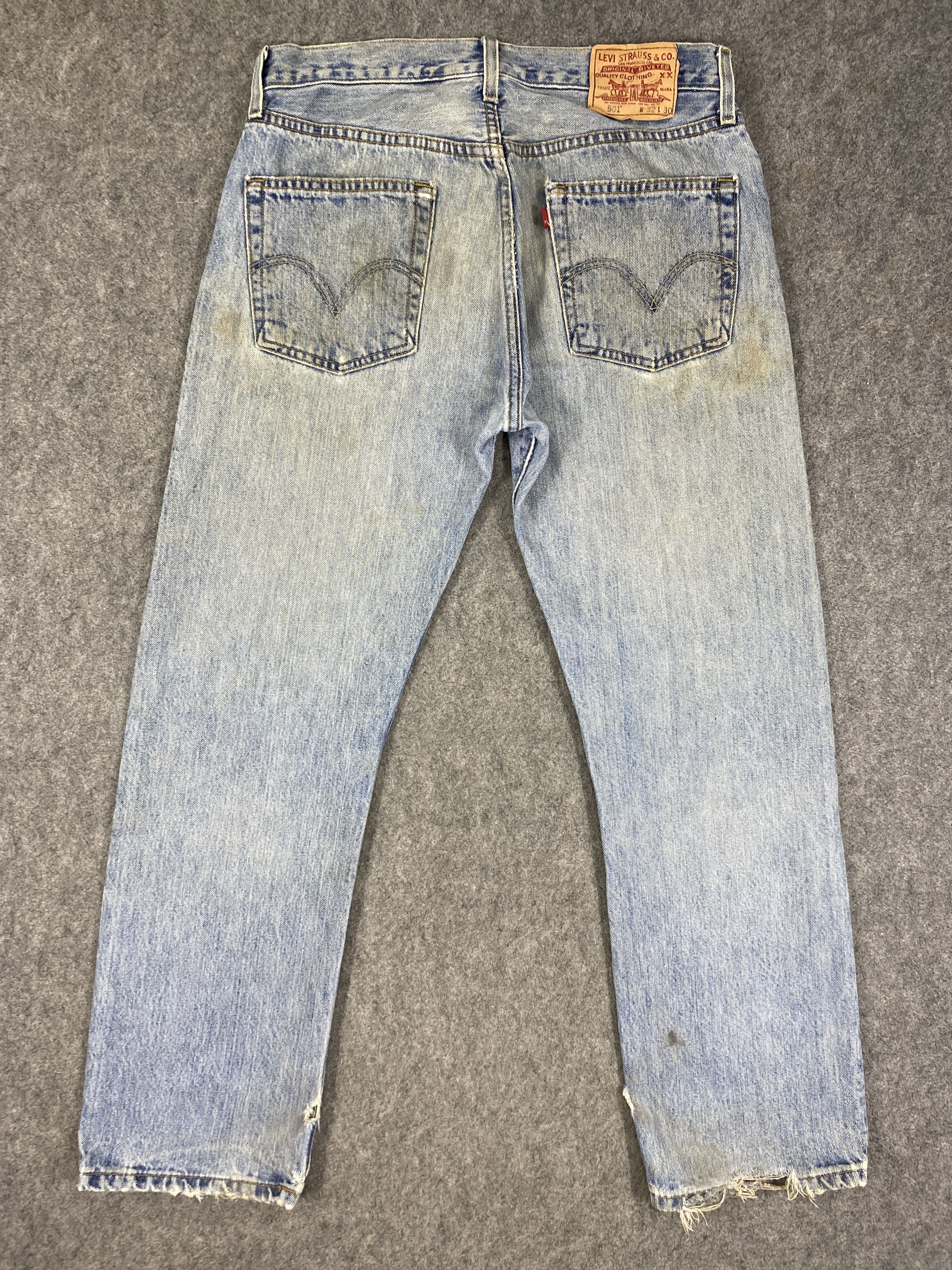 Japanese Brand Dirty Light Blue Vintage Levi's 501 32x29.5 Denim -JN2227 Size US 32 / EU 48 - 2 Thumbnail