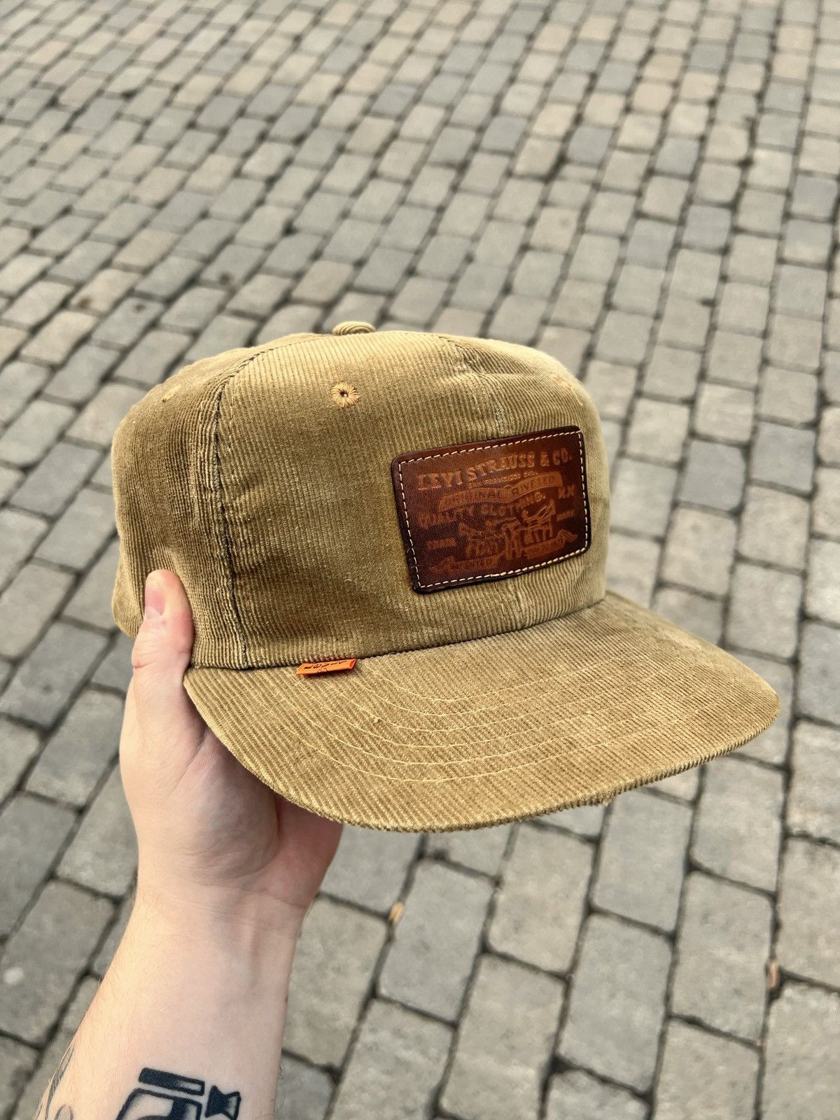 帽子 VINTAGE 70s Levi's denim hat orange tab s-l1600.jpg