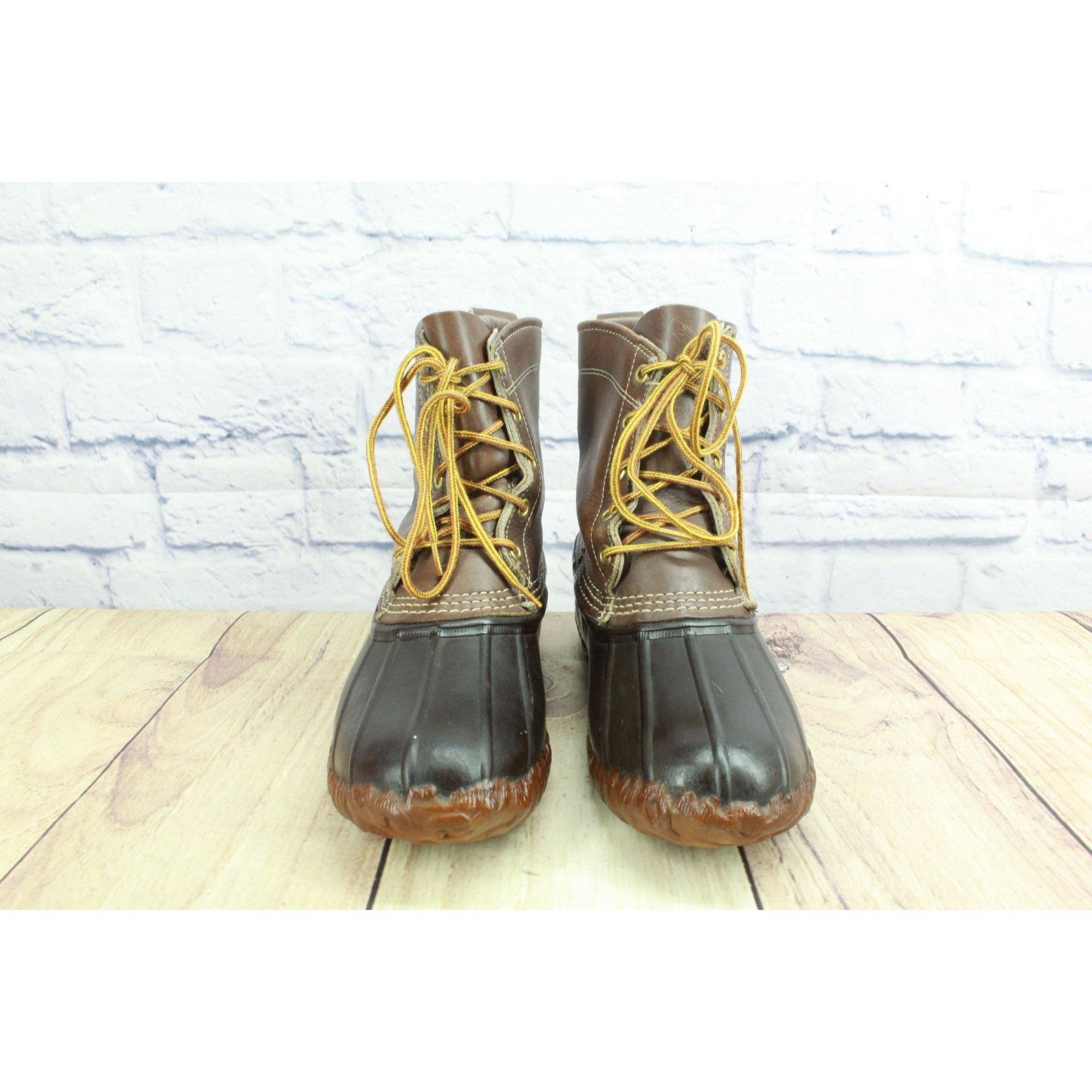Leather Vintage LL Bean Women's Leather Unlined Hunting Duck Boots Size US 7 / IT 37 - 4 Thumbnail