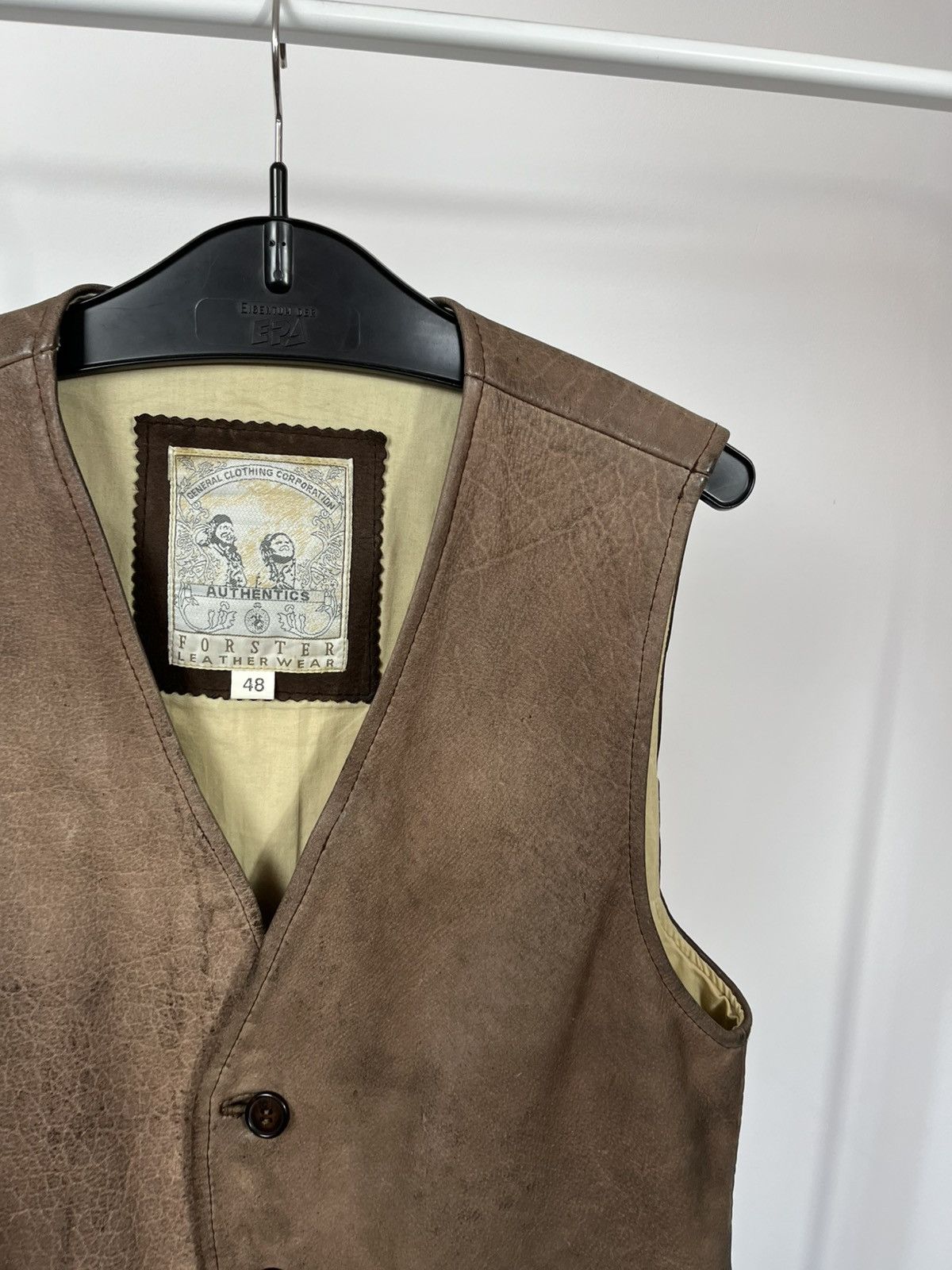 Leather Vintage Distressed Leather Vest Brown Biker Western 48 Size US M / EU 48-50 / 2 - 3 Thumbnail