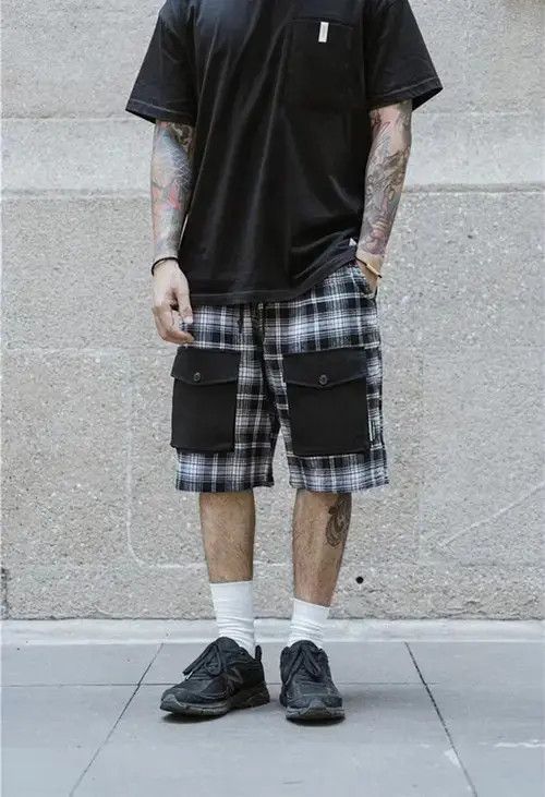 VIBE 21SS Tokyo Union Black Checked Shorts Size US 32 / EU 48 - 3 Thumbnail