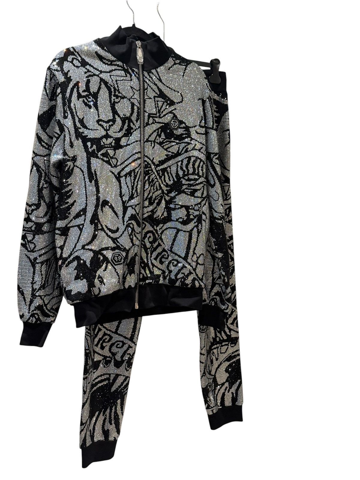 Philipp Plein Philipp Plein Crystal Tracksuit Set Sample Rare Rhinestone Size US L / EU 52-54 / 3 - 3 Thumbnail