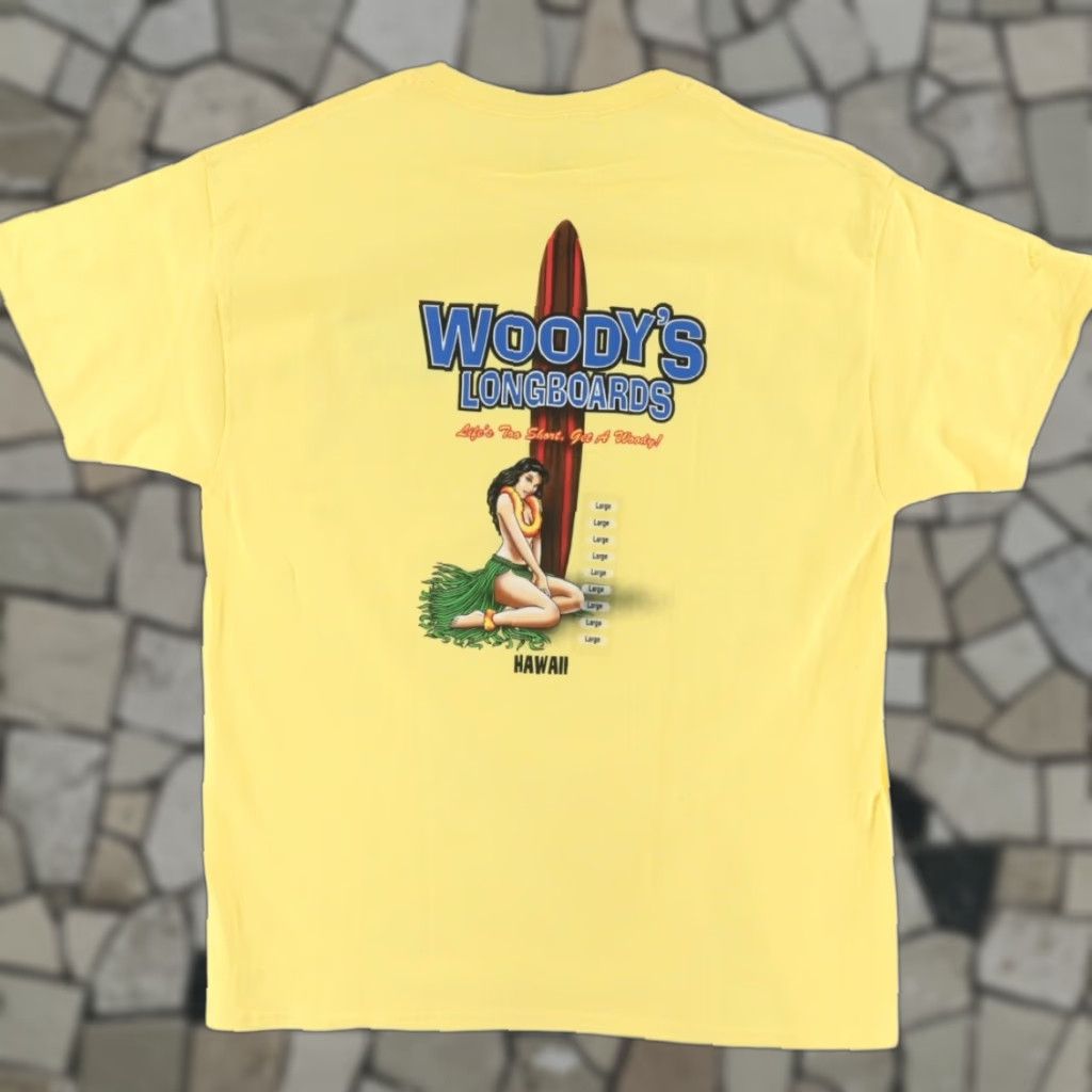 Hanes Hanes Woody's Long Boards Solid T-Shirt Yellow Men's L Shirt Mens Size US L / EU 52-54 / 3 - 1 Thumbnail