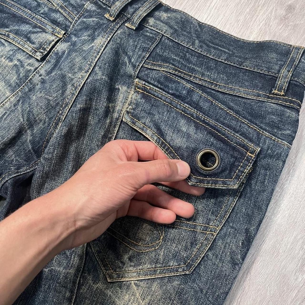 semanticdesign Semantic Design Flare Paneled Distressed Jeans