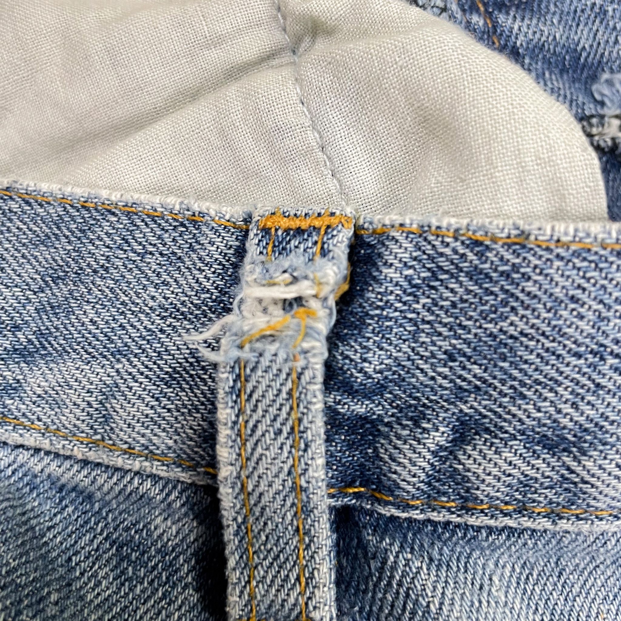 Helmut Lang Archive Helmut Lang Vintage Stained Denim Light Blue Jeans Size US 29 - 6 Thumbnail