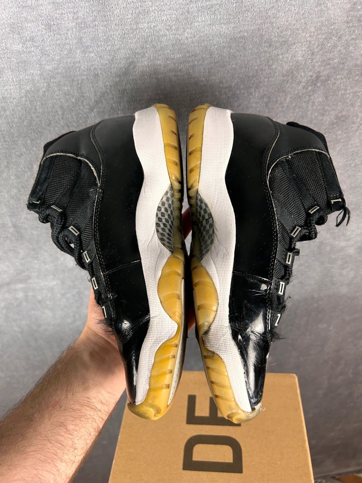 Jordan Brand Nike Air Jordan 11 Jubilee black pantent leather basketball Size US 6 / EU 39 - 7 Thumbnail