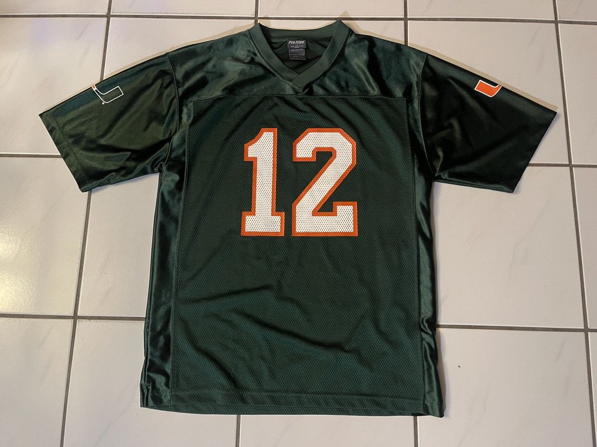 Pro Edge Vintage Miami Hurricanes Football Jersey Mens Large #12 NCAA Size US L / EU 52-54 / 3 - 1 Thumbnail