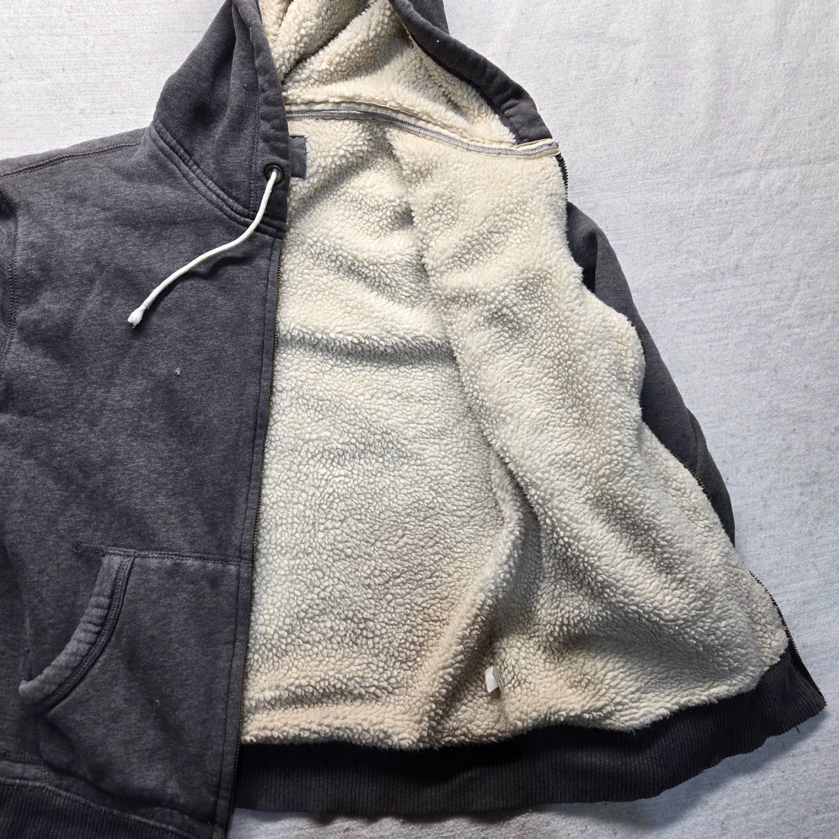 Old Navy Old Navy Jacket Mens Size S Gray Sherpa Full Zip 1/4 Zip Pockets Ultra Soft High Pile Size US S / EU 44-46 / 1 - 4 Thumbnail