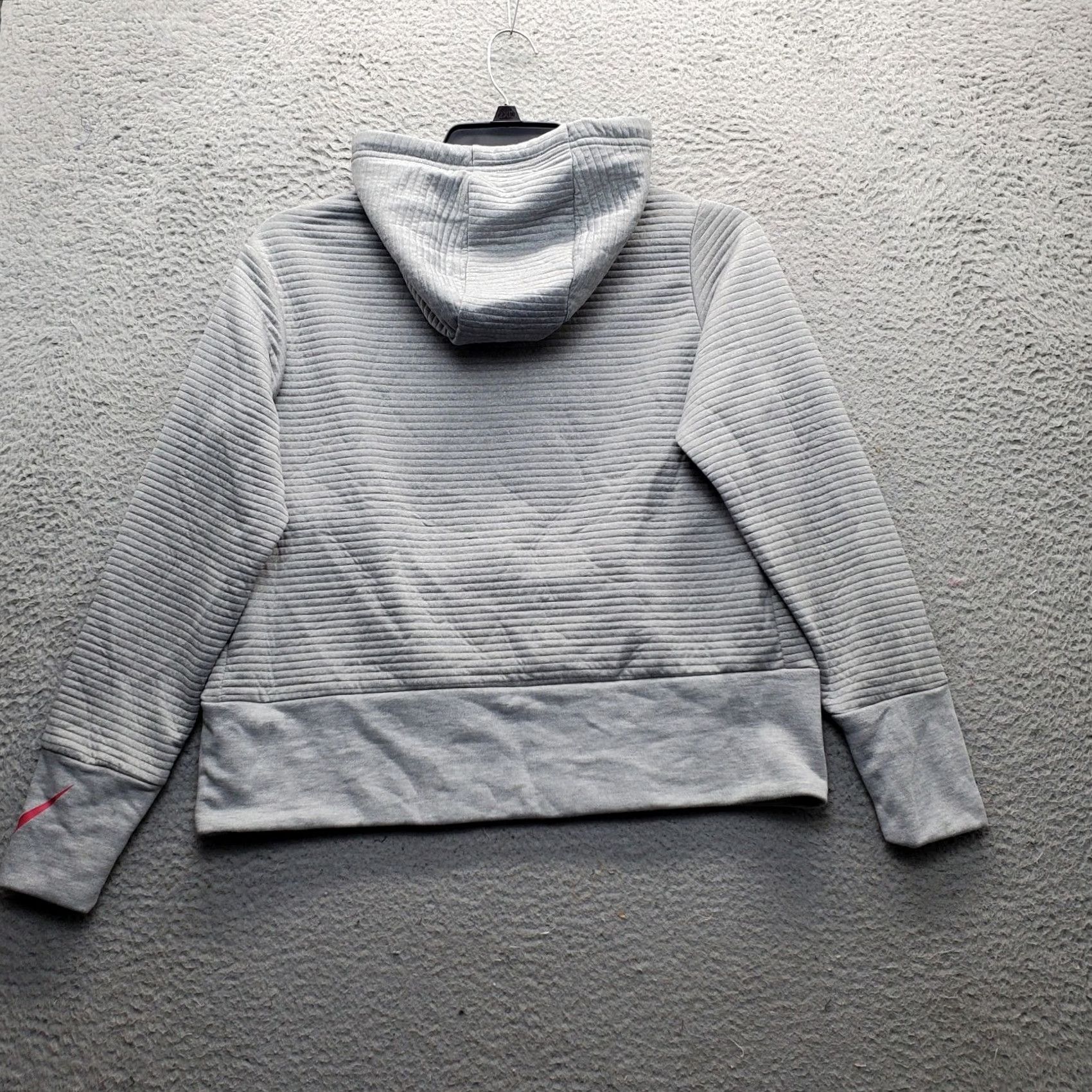 Nike Nike Dri-Fit Hoodie Womens Medium Gray Raglan Sleeve Zip? Drawstring Size M / US 6-8 / IT 42-44 - 2 Thumbnail